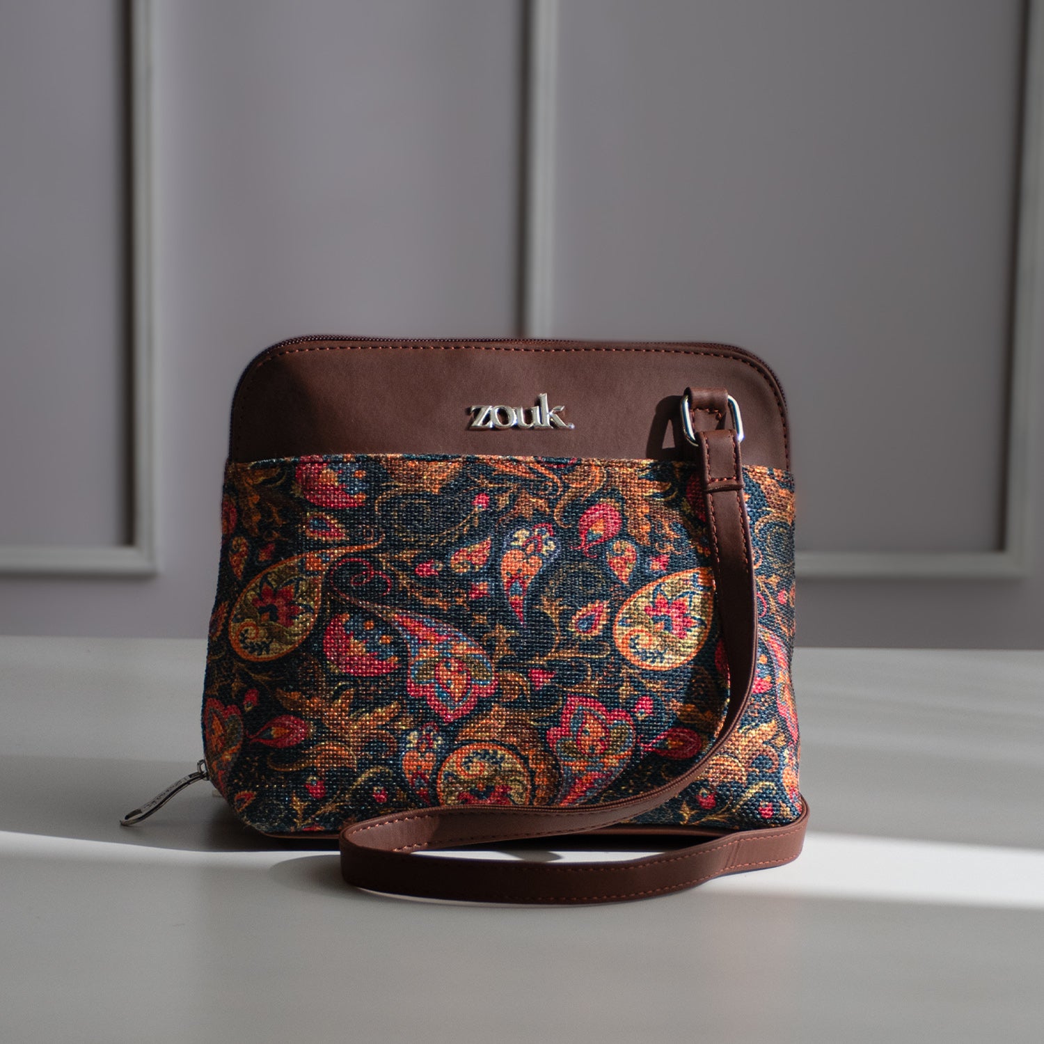Paisley Print OOO Sling Bag