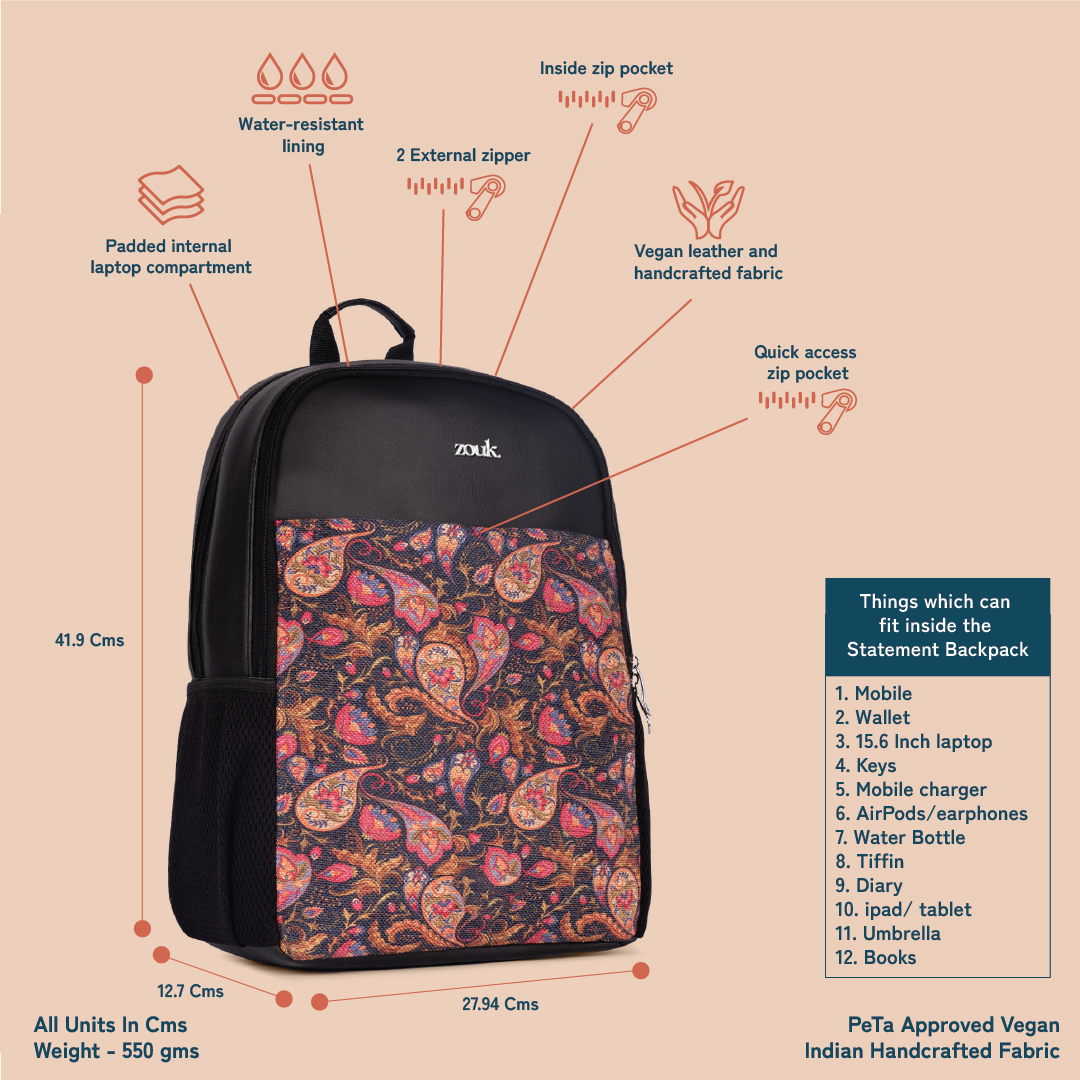 Paisley Print Statement Backpack