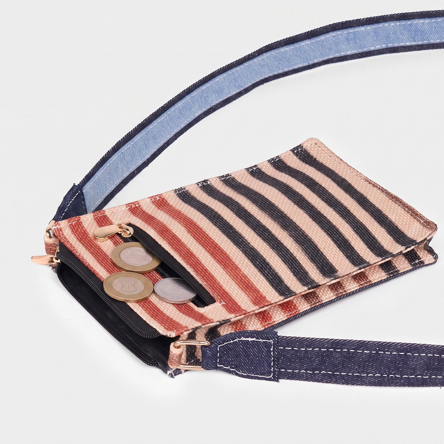 Rumi Phone Sling Qutub Stripes