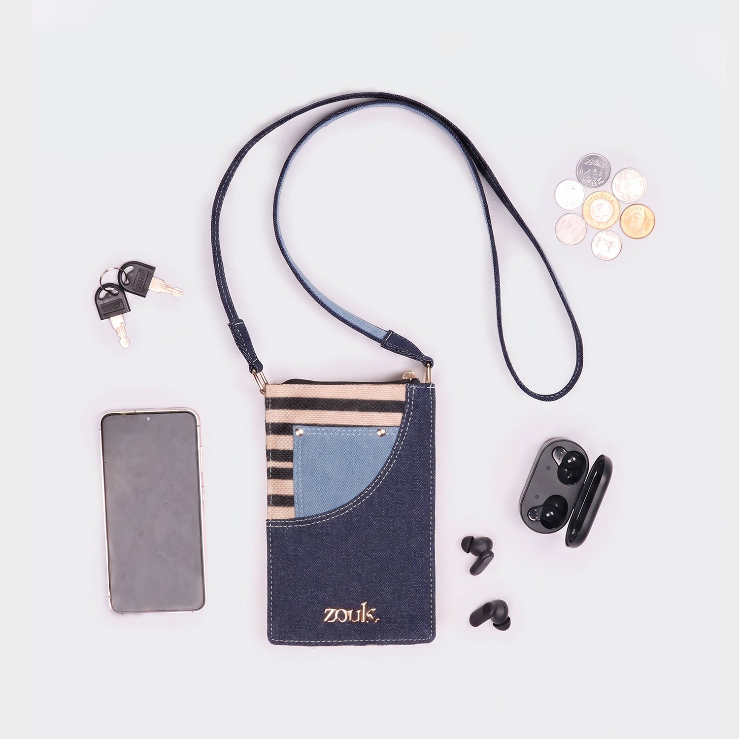 Rumi Phone Sling Qutub Stripes