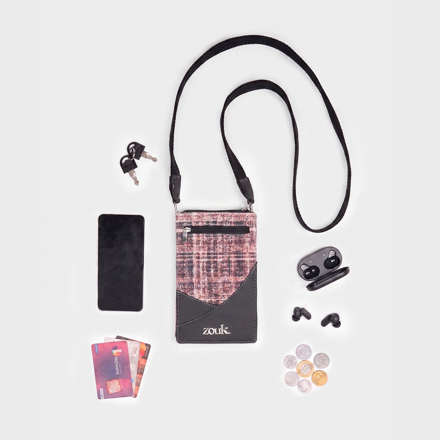 Raya Phone Sling Cashmere Noir (Pink)