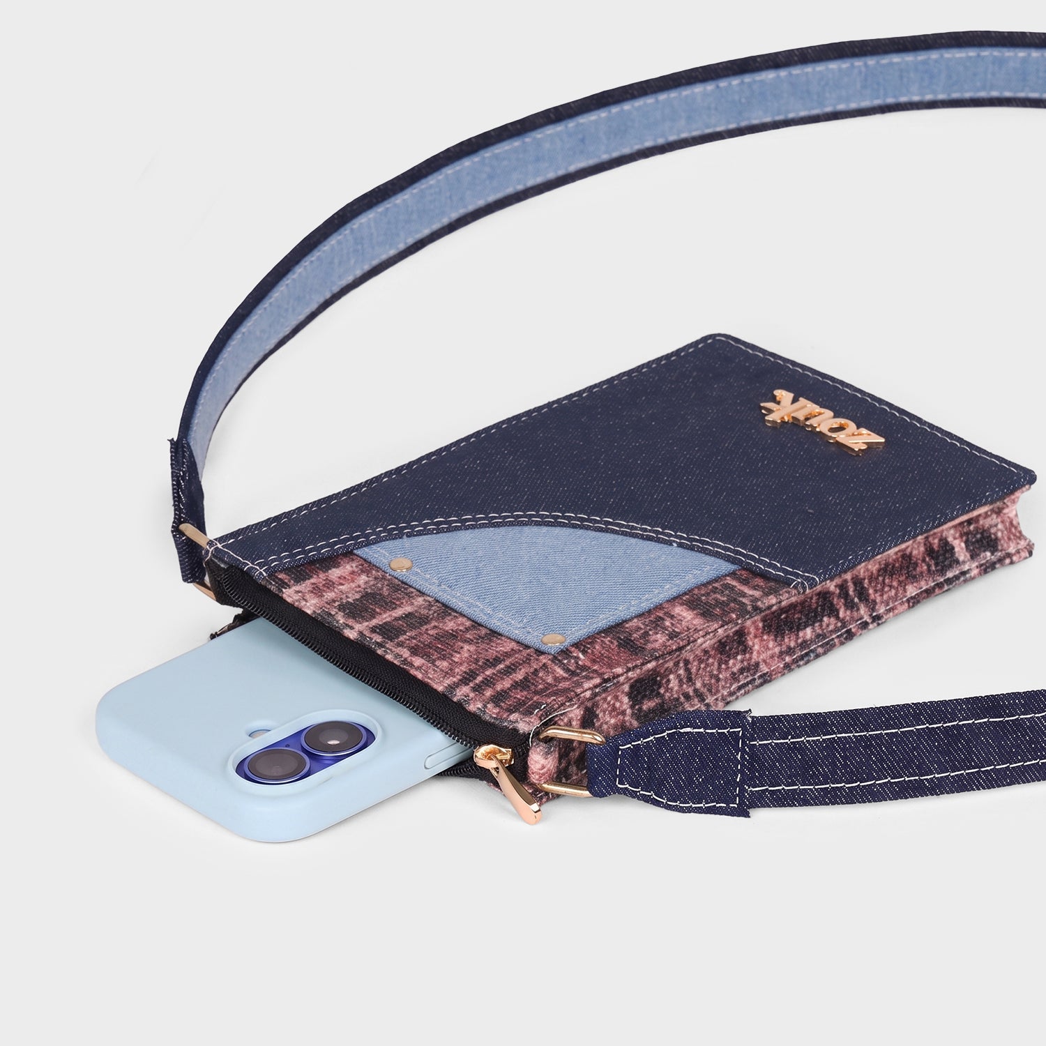 Rumi Phone Sling Cashmere Noir (Pink)