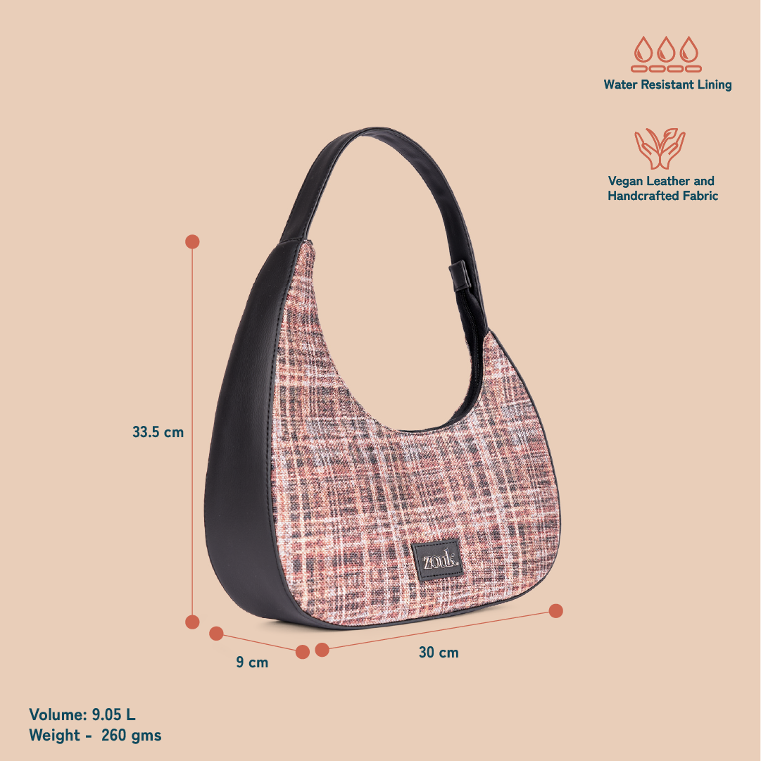 ZIP-Pixi Baguette - Cashmere Noir (Copper)