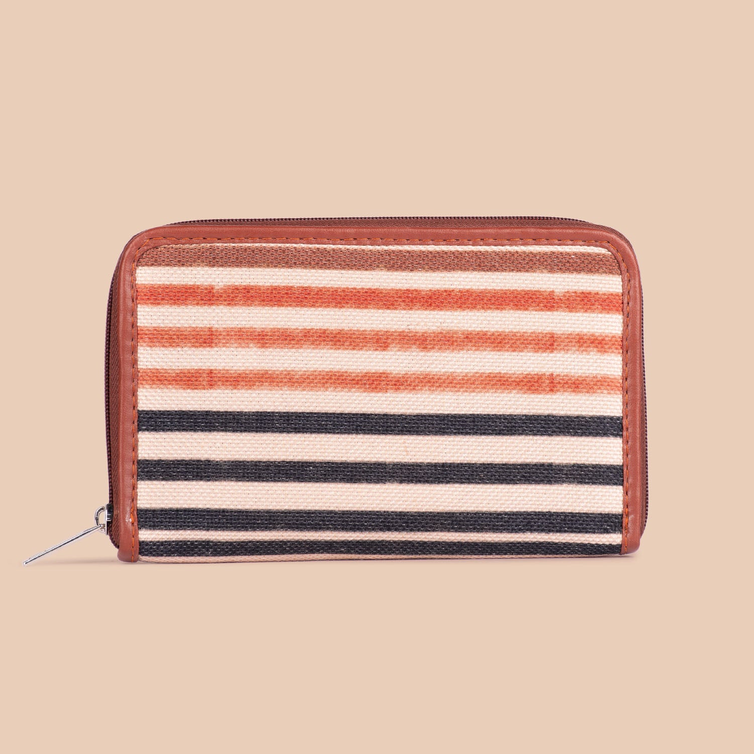 Qutub Stripes Classic Zipper Wallet