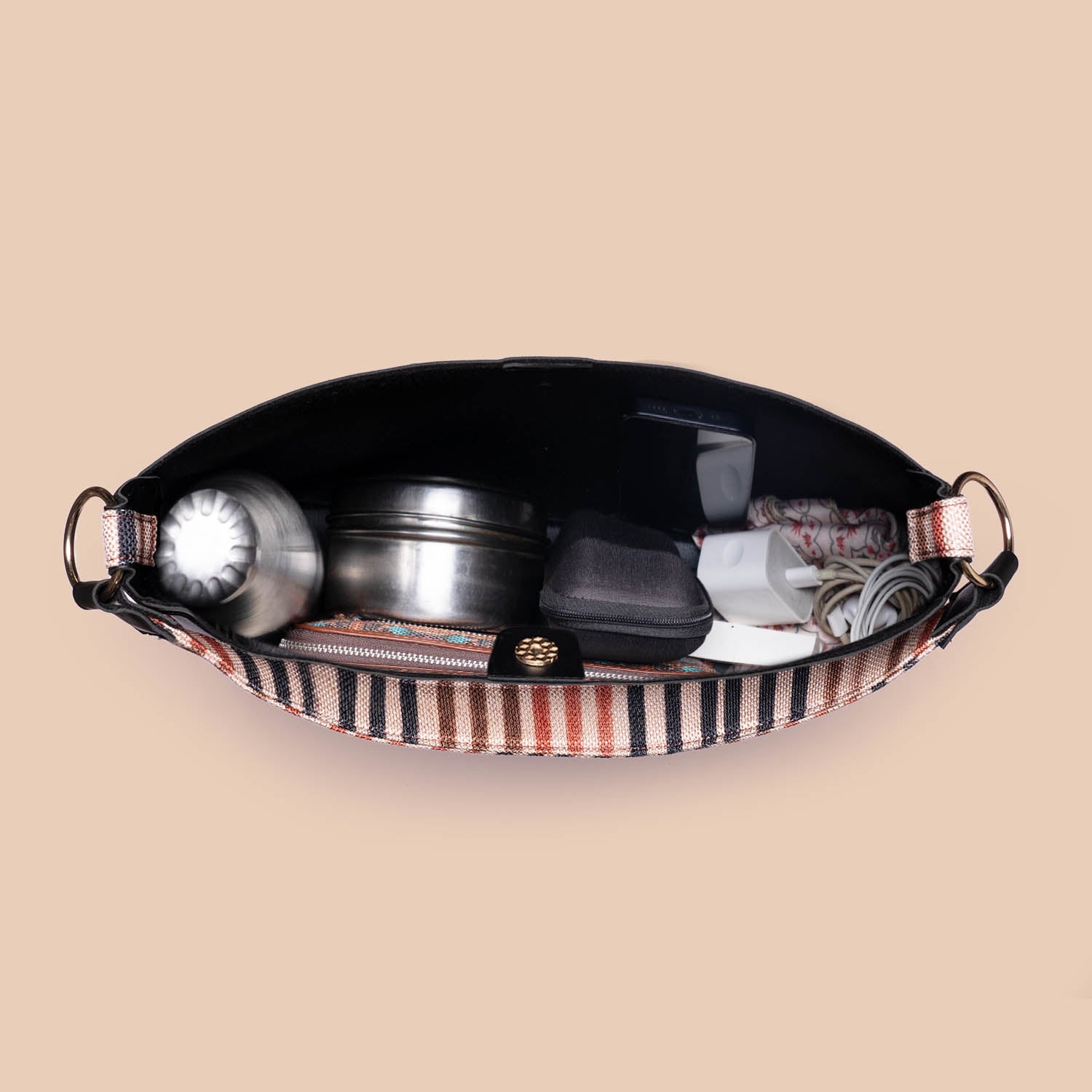 Qutub Stripes Classic Open Tote