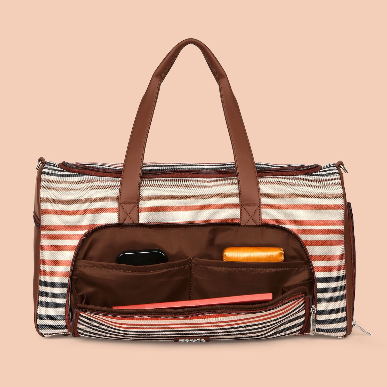 Qutub Stripes Weekender Duffle Bag