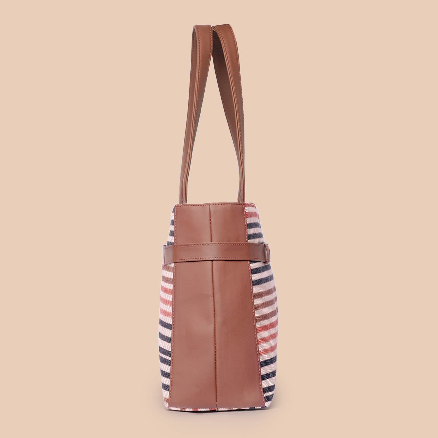 ZIP-Qutub Stripes Statement Office Bag