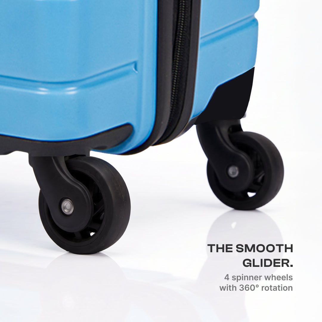 Himachal Chevron Blue Raahi Trolley Bag