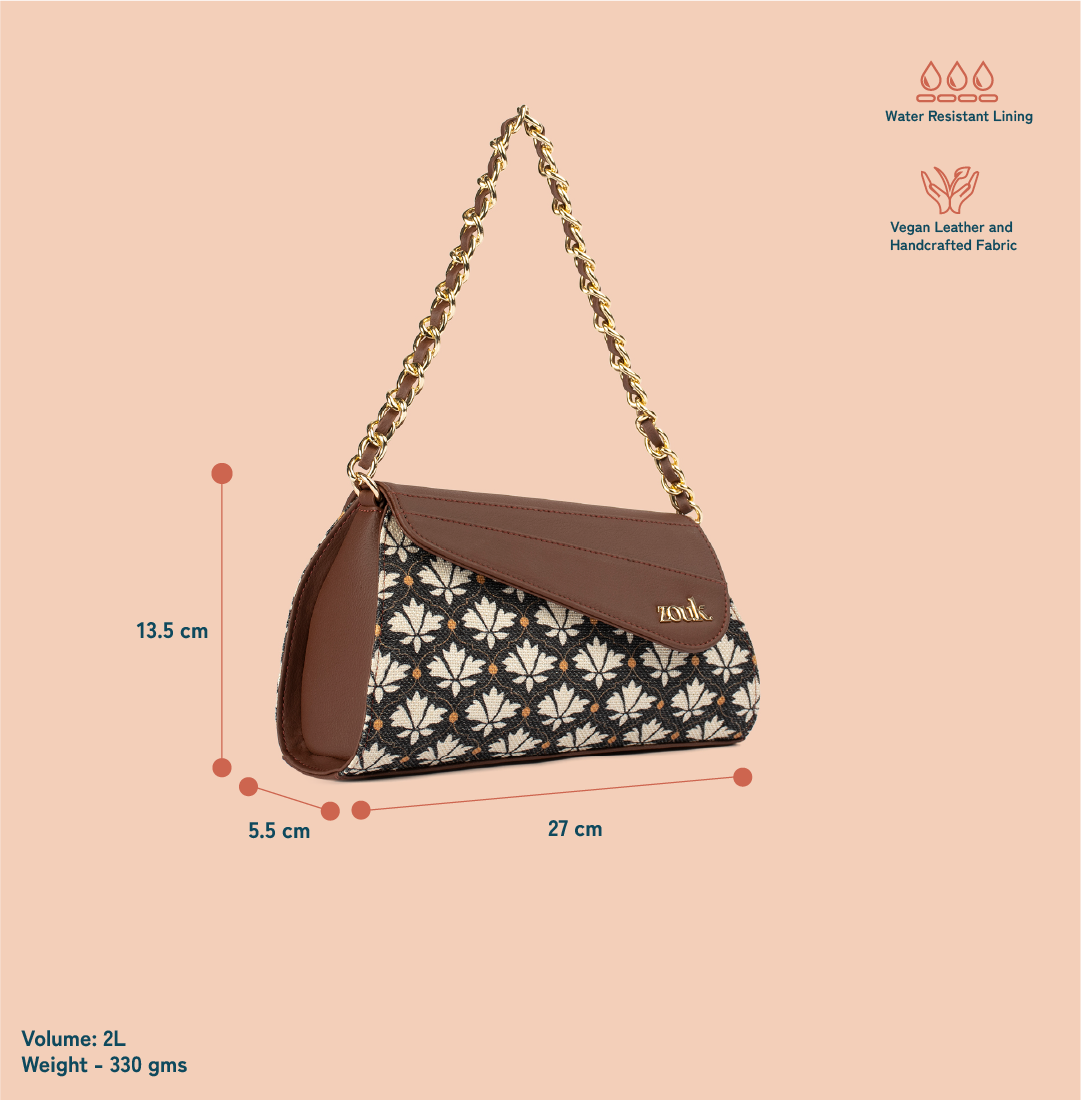 ZIP-Rhea Kapoor Baguette - Bidri Kaiser