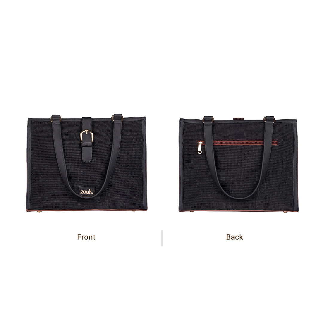 Rhea Kapoor Office Bag - Jet Black