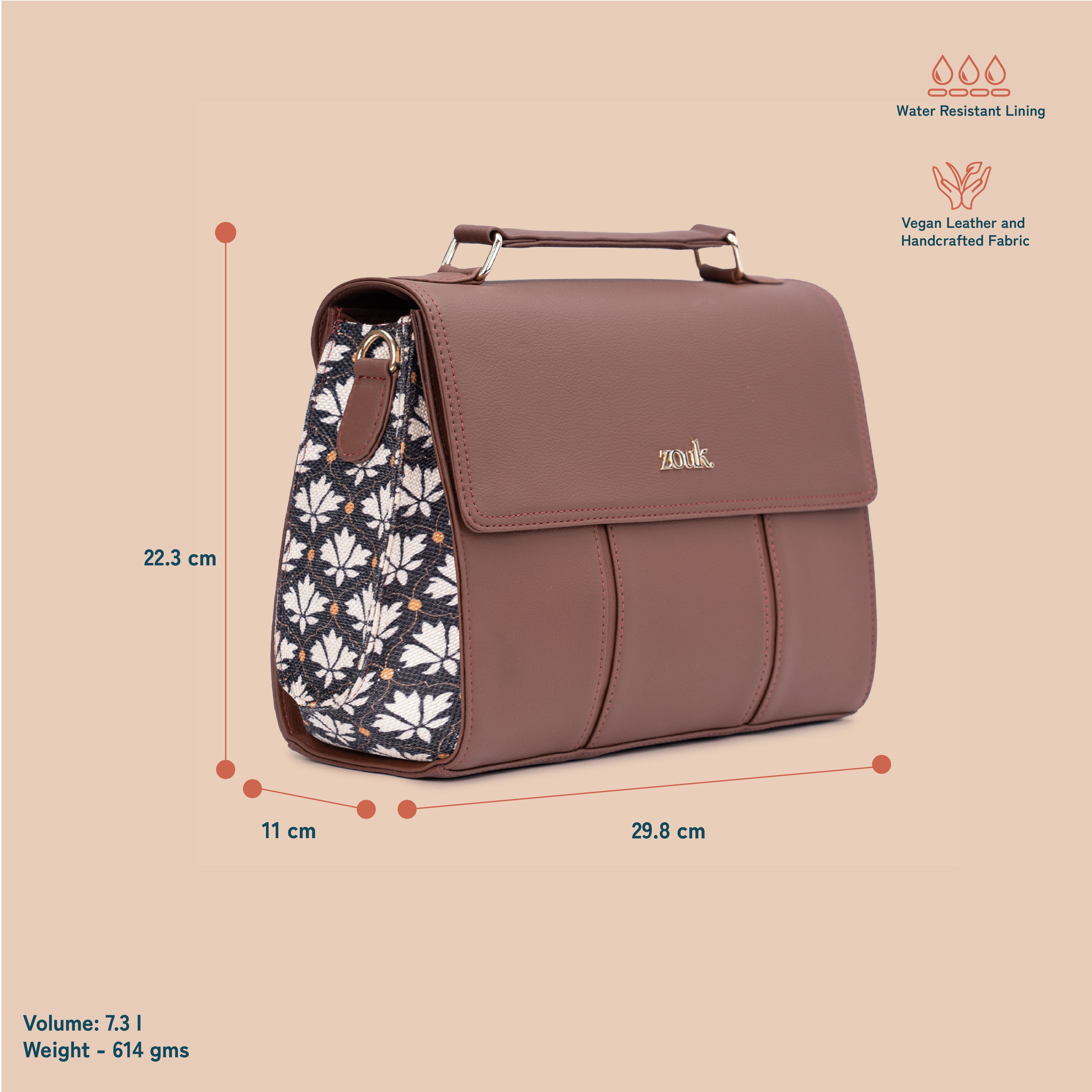 ZIP-Rhea Kapoor Satchel Bag - Bidri Kaiser