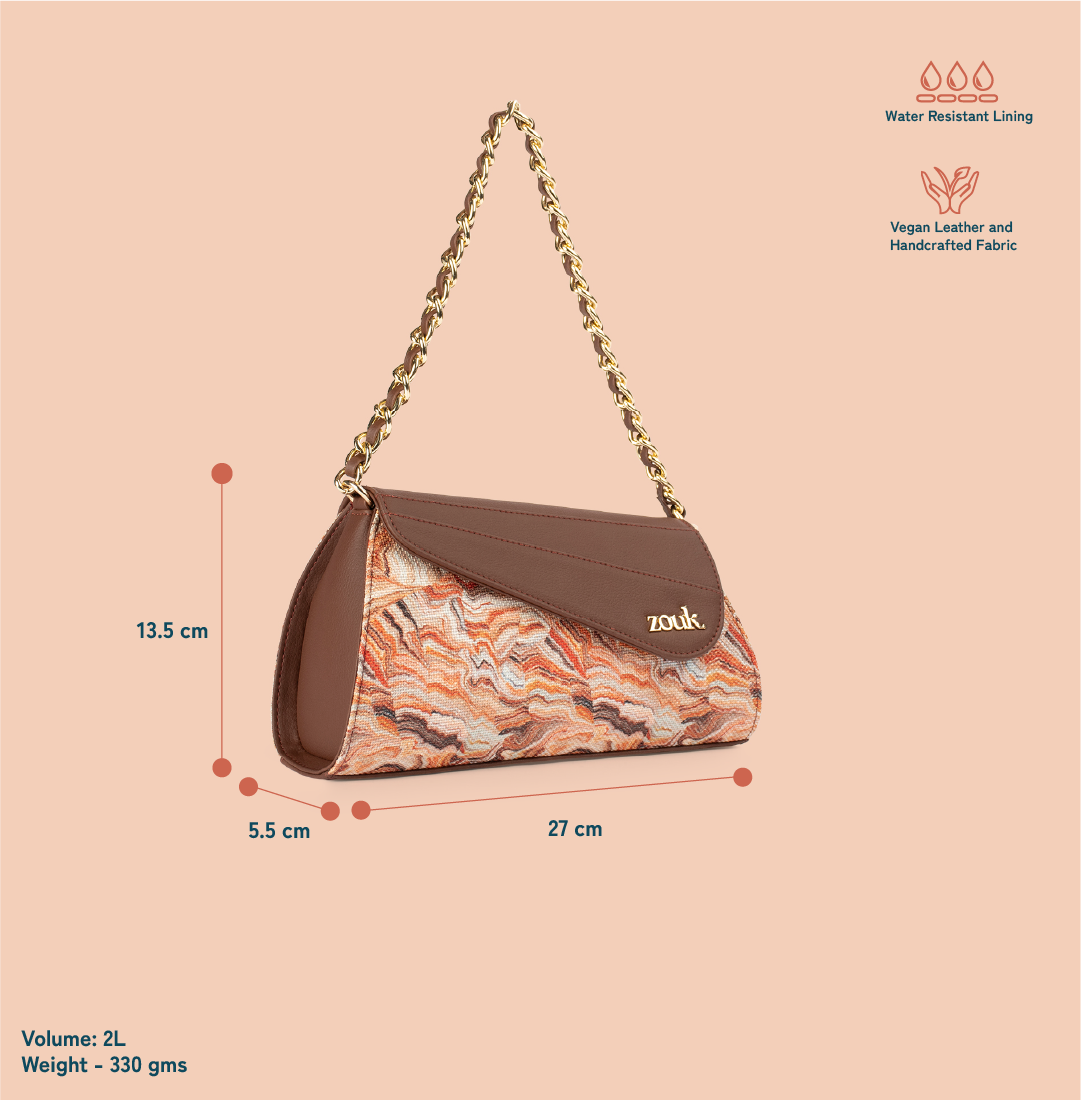 Rhea Kapoor Baguette - Nicobar Coral