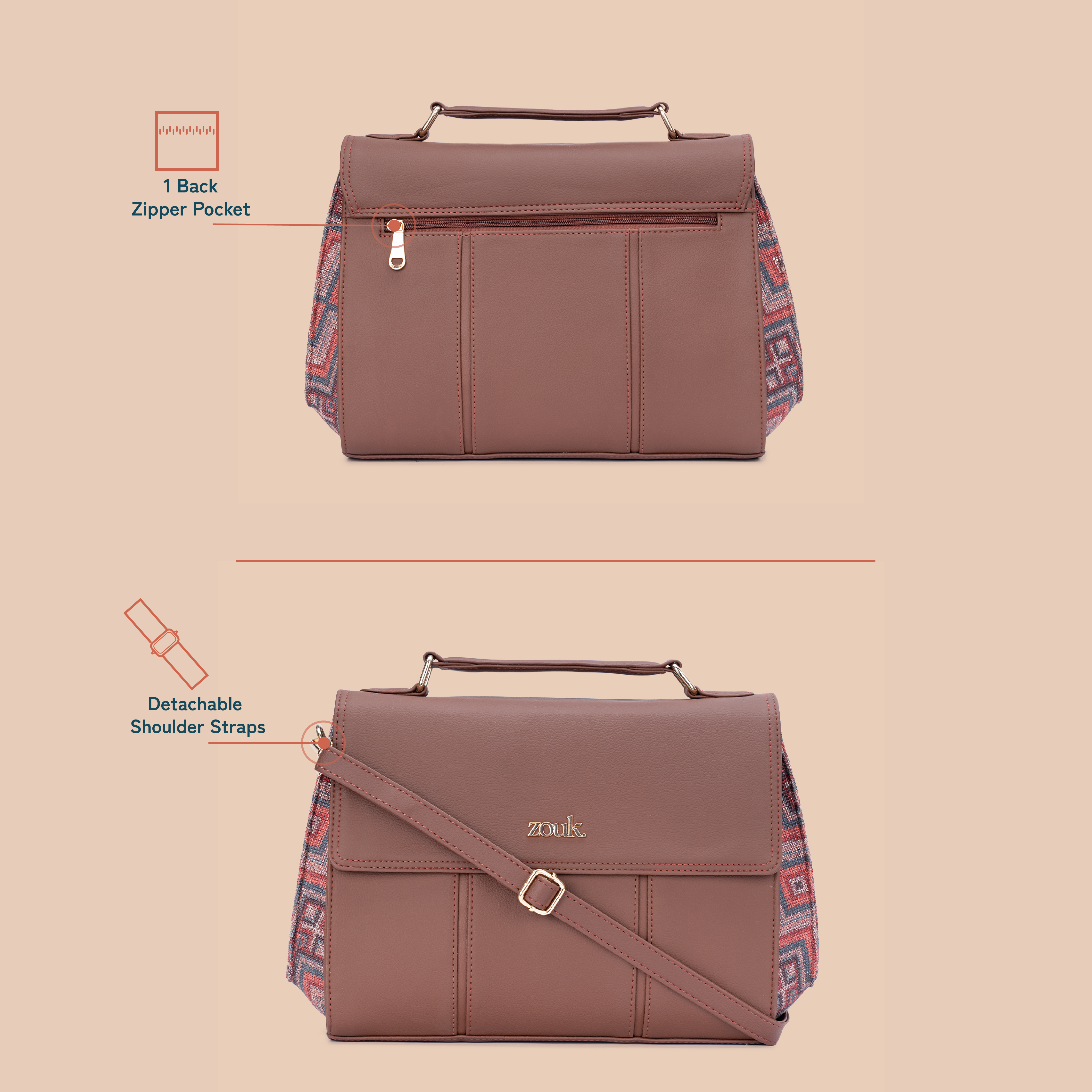 Rhea Kapoor Satchel Bag - Gwalior Weaves