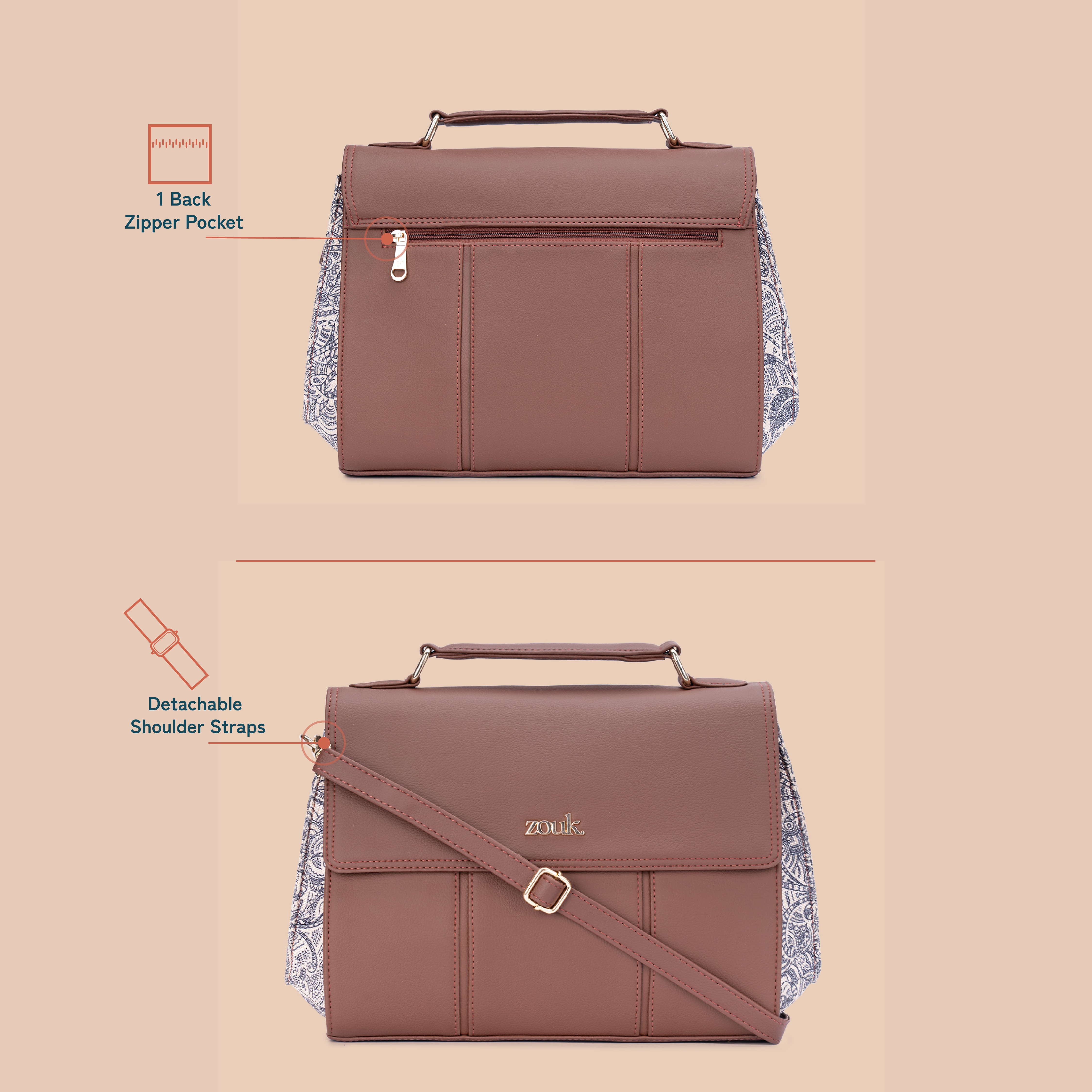 ZIP-Rhea Kapoor Satchel Bag - Colaba Shirin