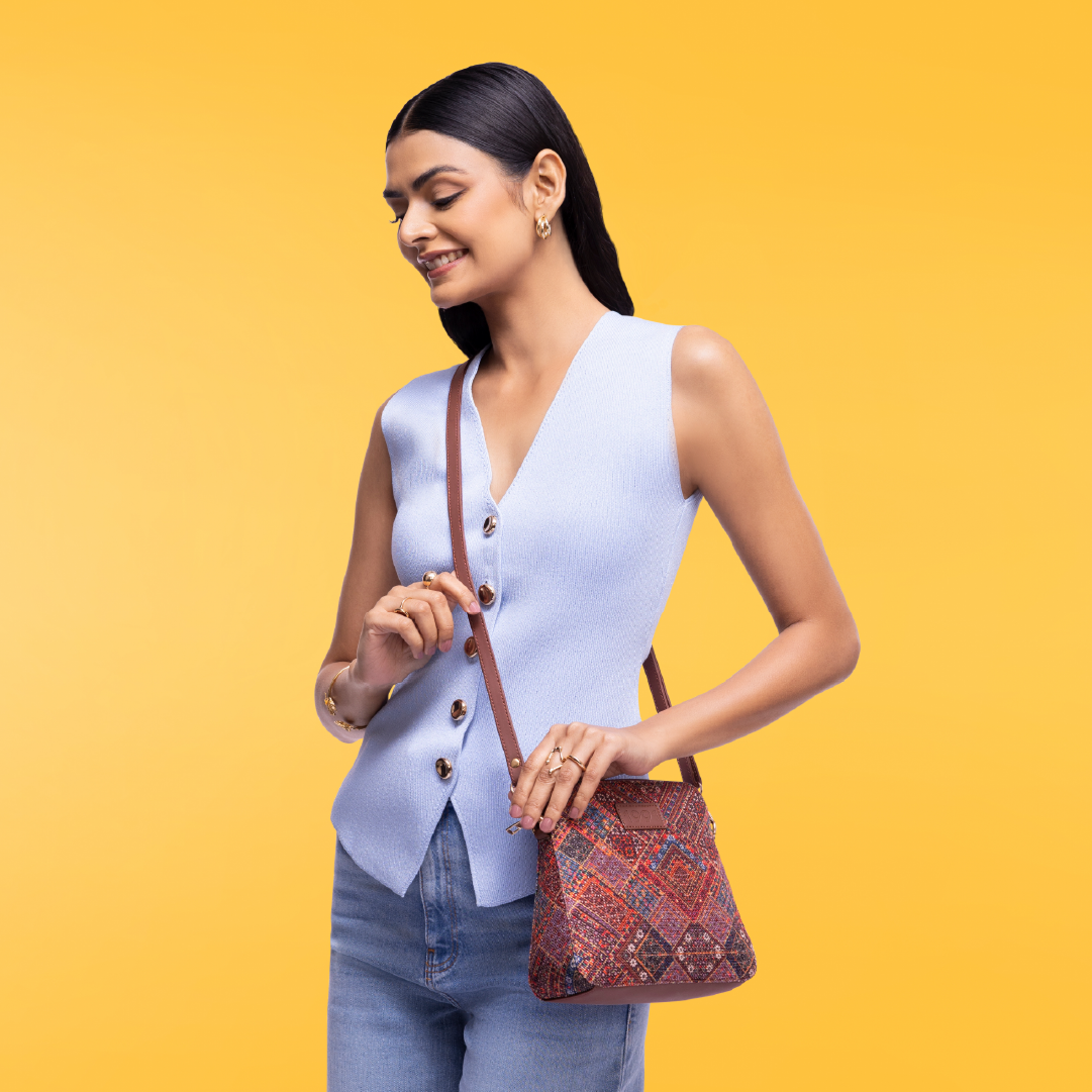 Bhuj Rabari Regular Sling Bag - 1991 by Zouk