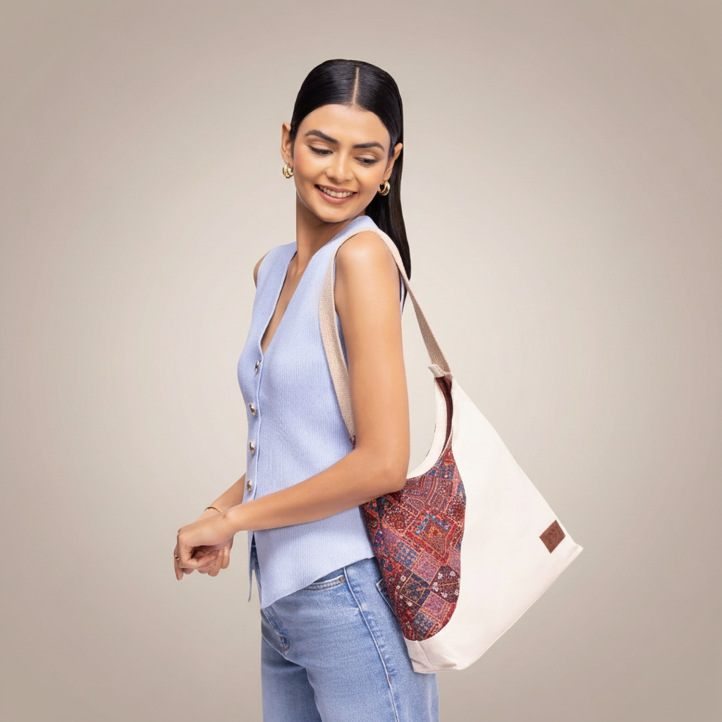 Bhuj Rabari Regular Tote Bag - 1991 by Zouk