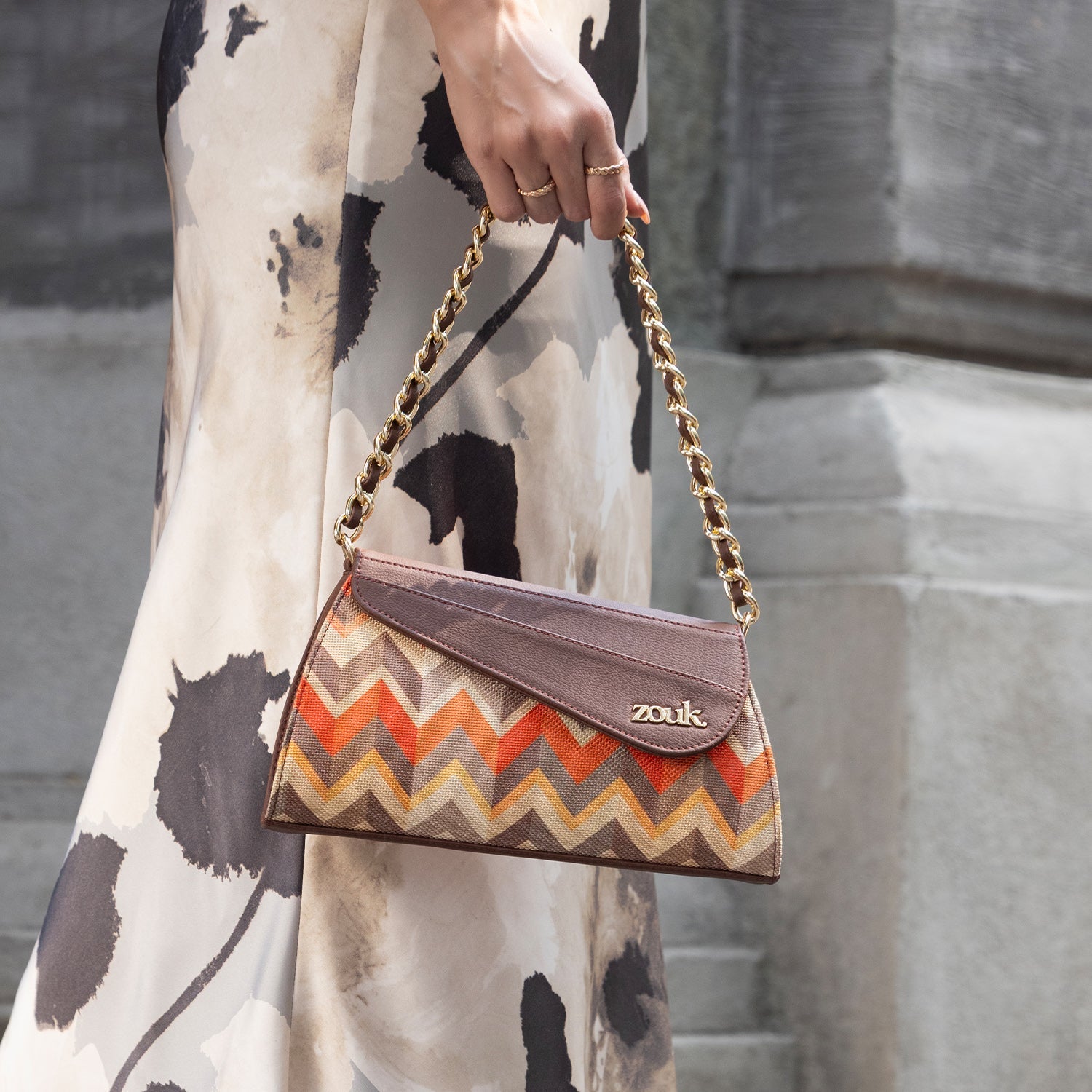 ZIP-Rhea Kapoor Baguette - Tidal Wave