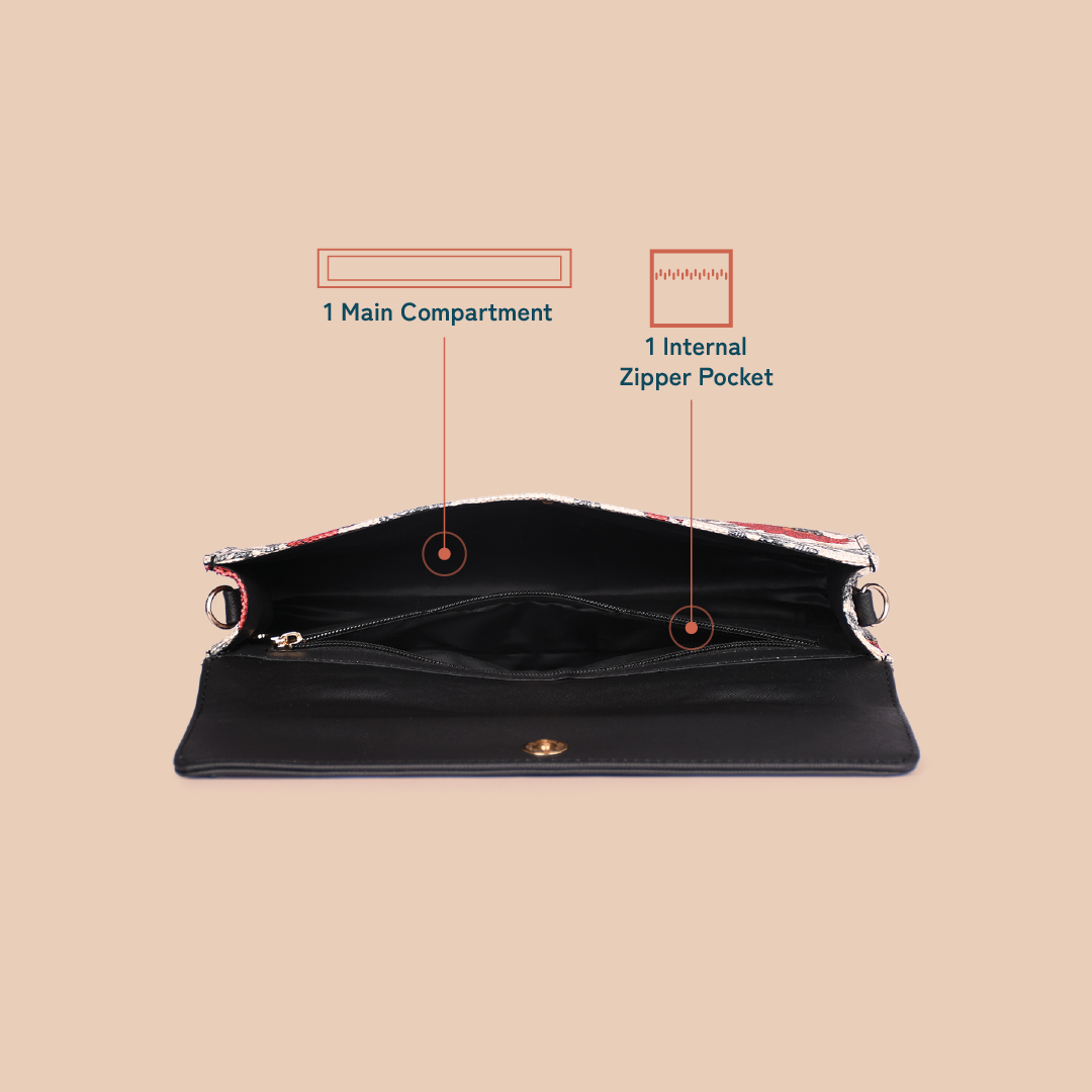 ZIP-Rhea Kapoor Clutch - Tidal Wave