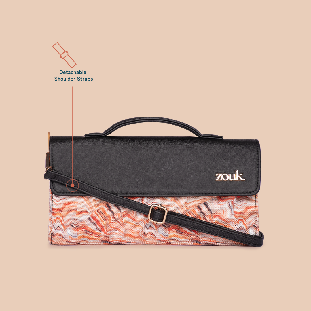 Rhea Kapoor Clutch - Nicobar Coral