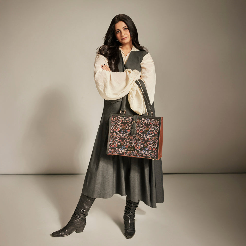 Rhea Kapoor Office Bag - Kashmir Blooms