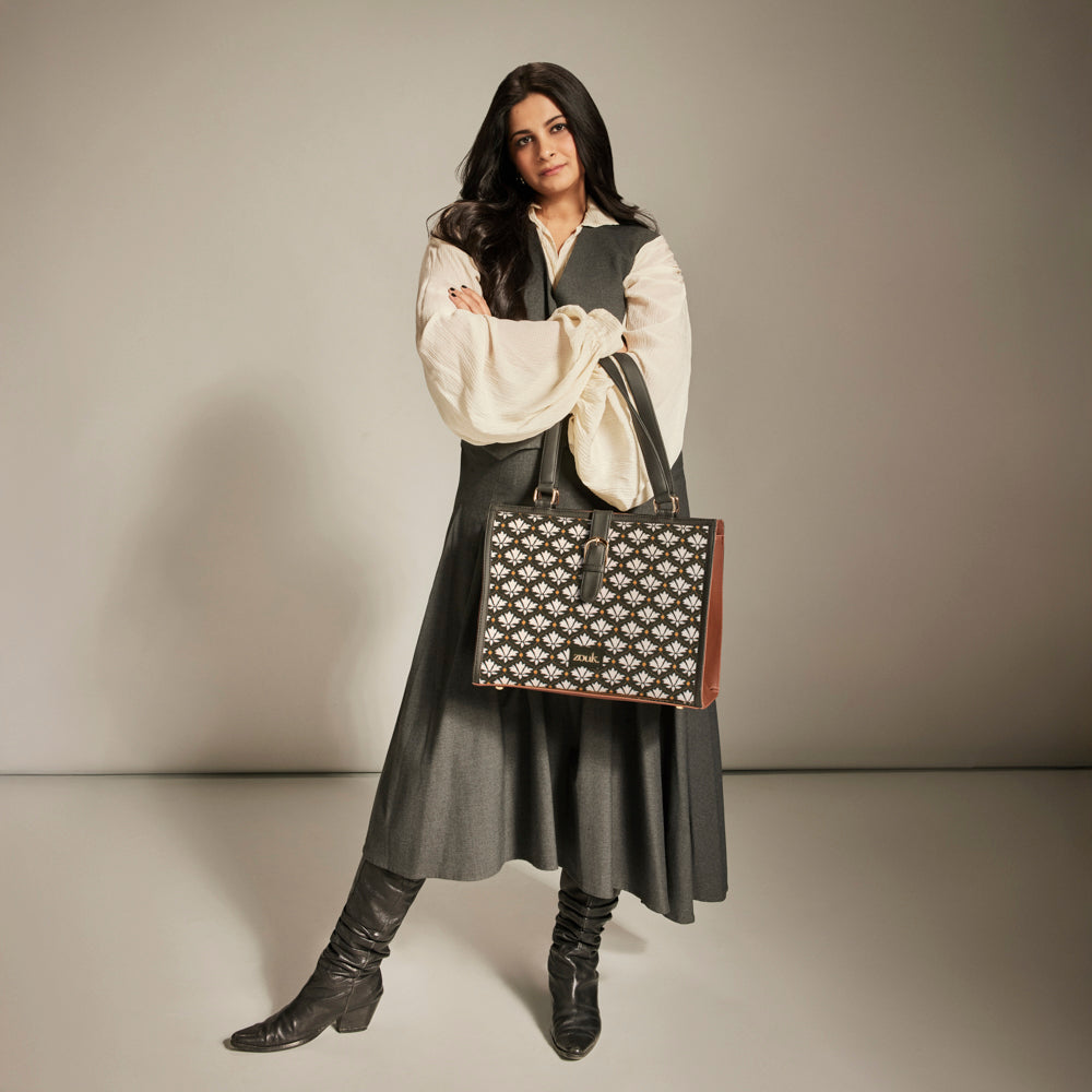 ZIP-Rhea Kapoor Office Bag - Bidri Kaiser