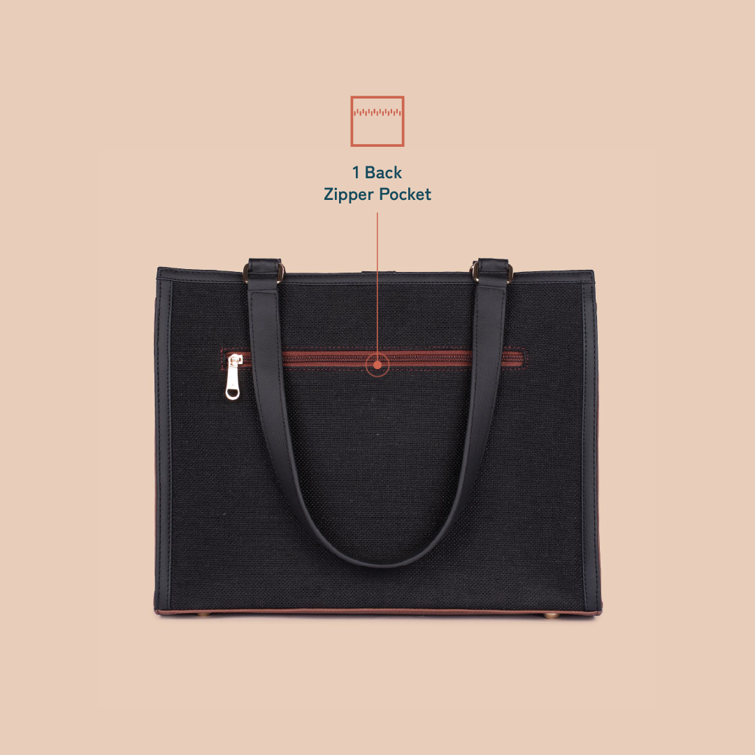 Rhea Kapoor Office Bag - Jet Black
