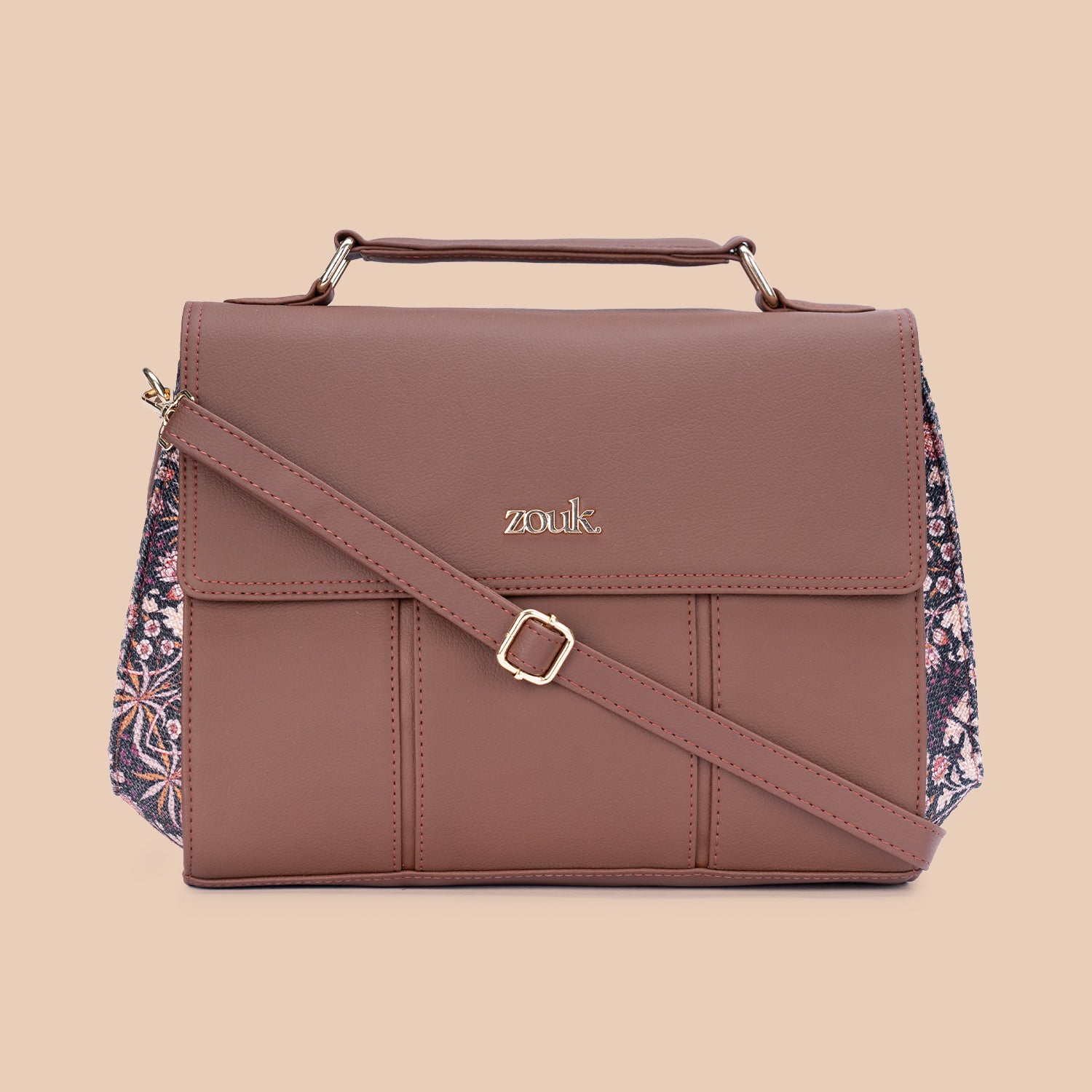 Rhea Kapoor Satchel Bag - Kashmir Blooms
