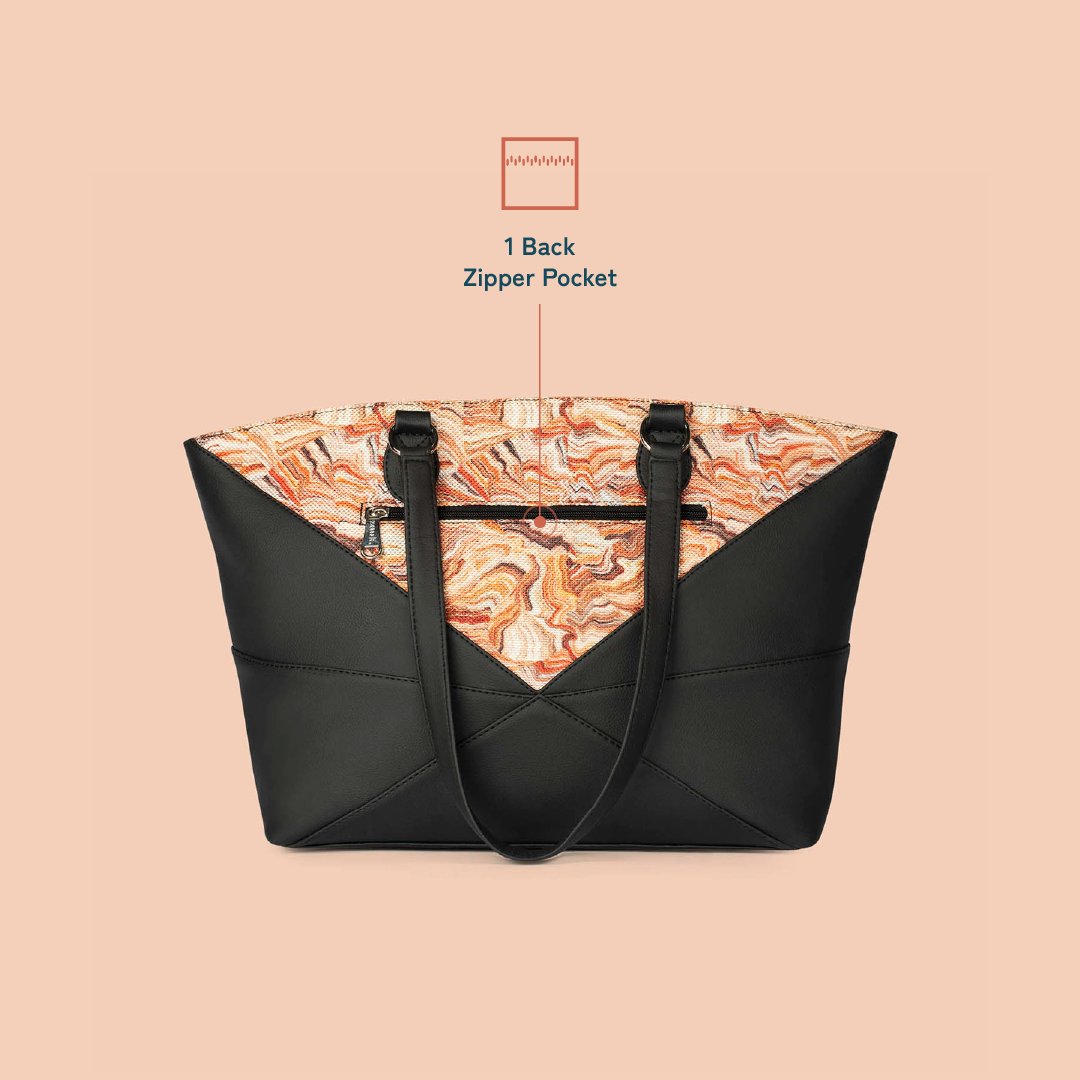 ZIP-Rhea Kapoor Tote Bag - Nicobar Coral