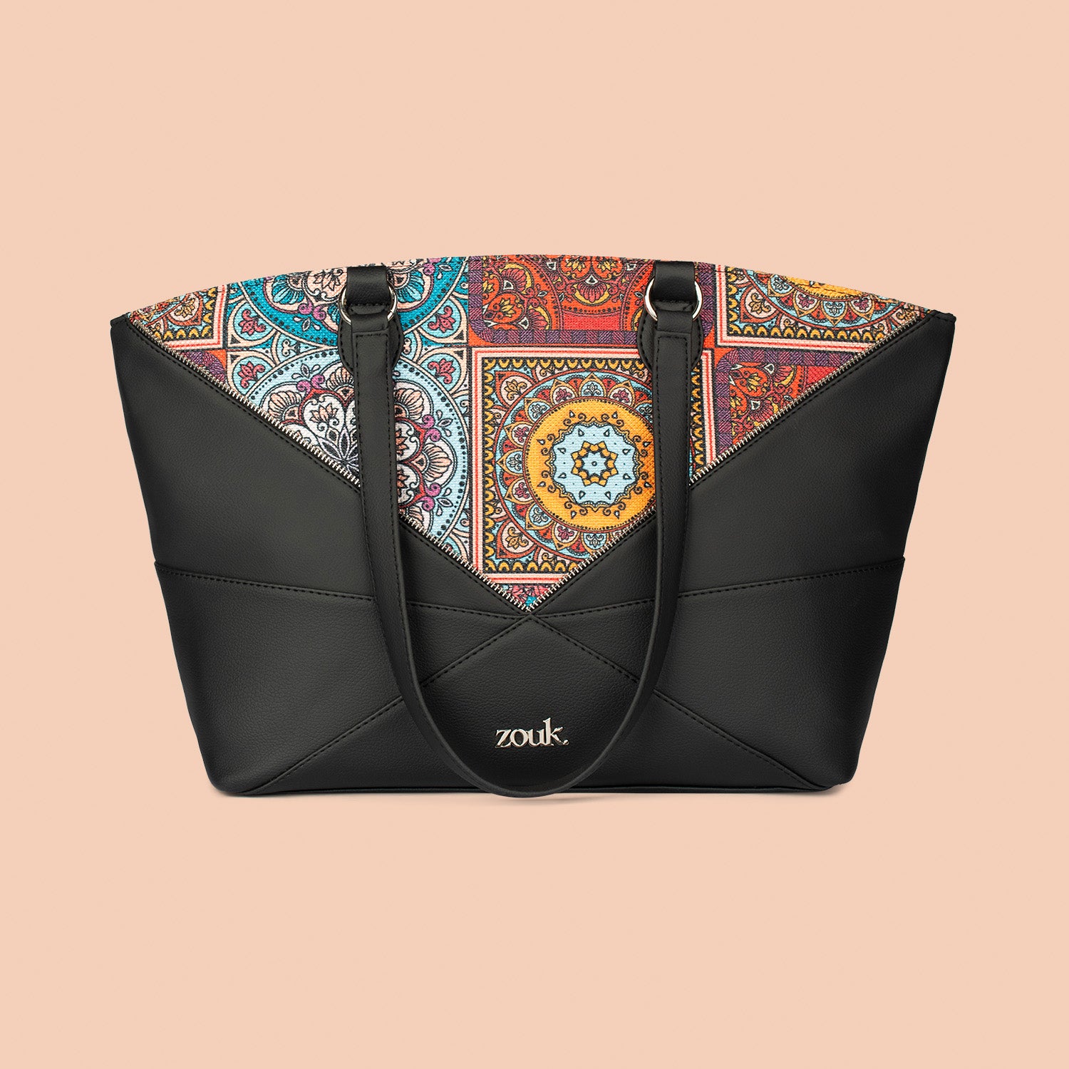 Rhea Kapoor Tote Bag - Multicolor Mandala Print