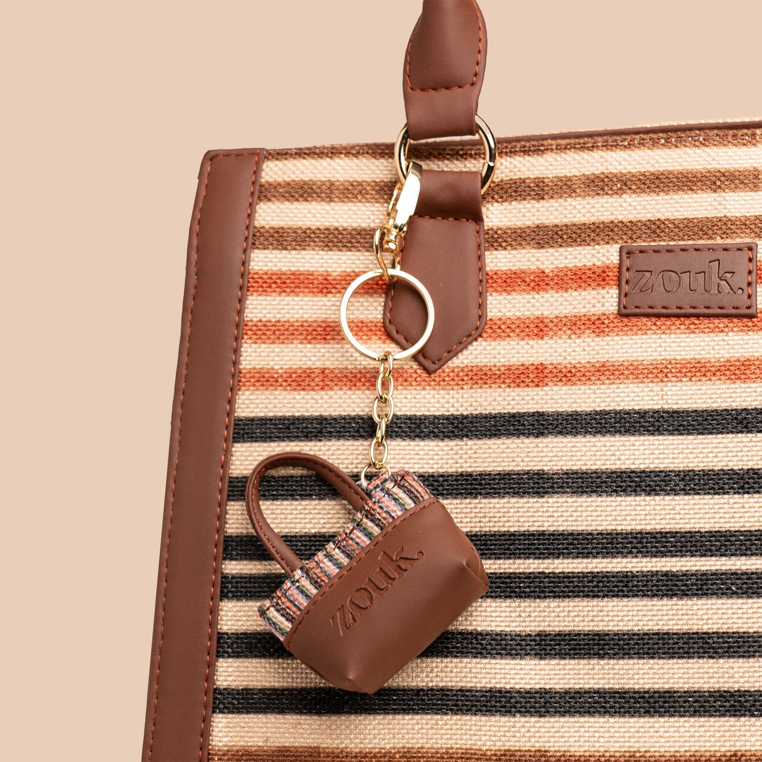 ZIP-Rohtang Stripes Power Potli Keychain