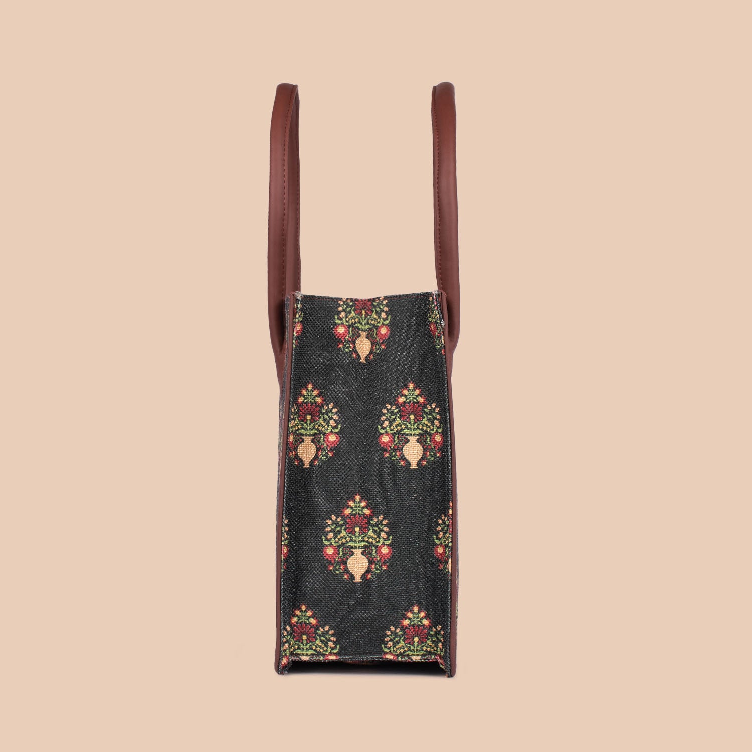 Royal Green Mogra Print Book Tote