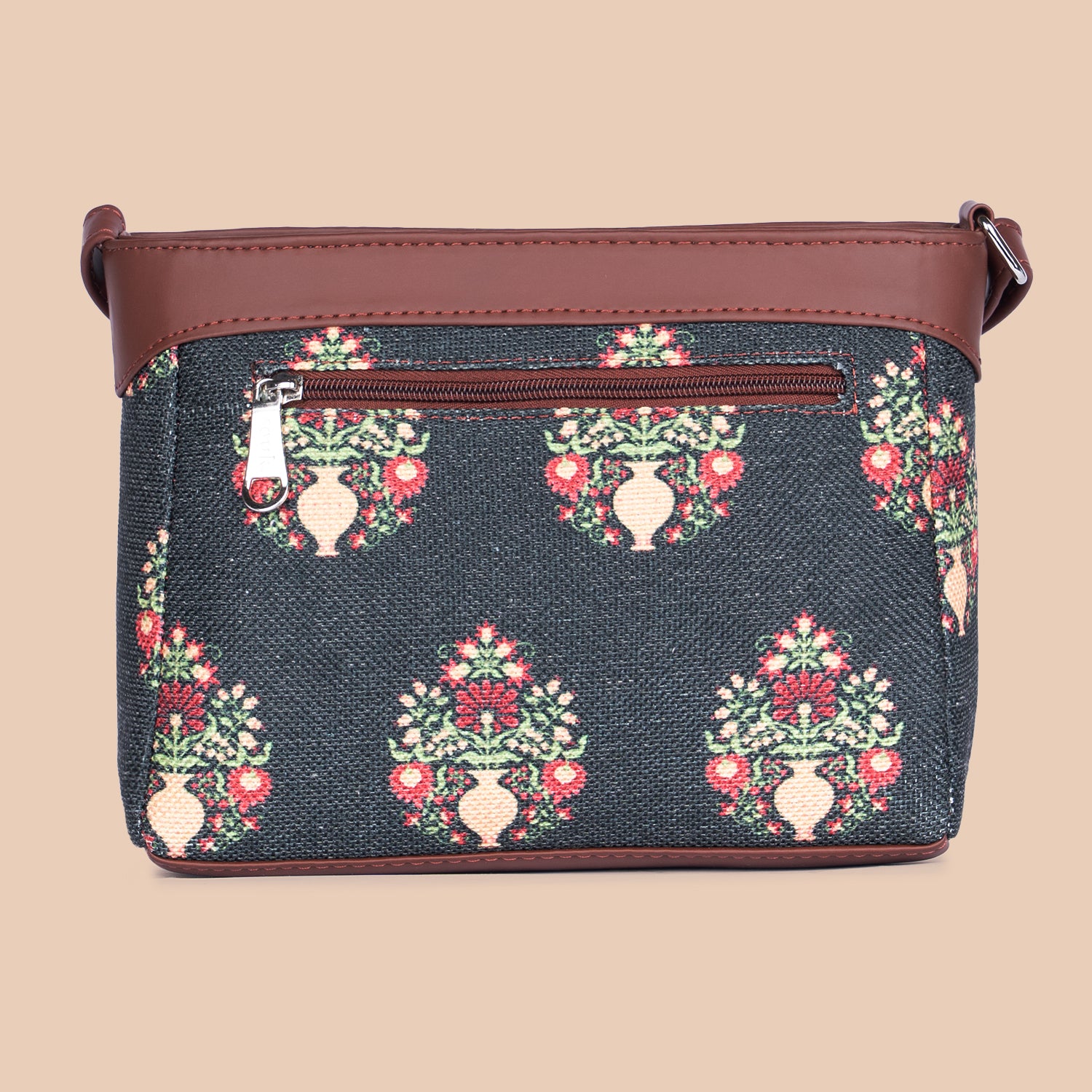 Royal Green Mogra Print Harmony Sling Bag