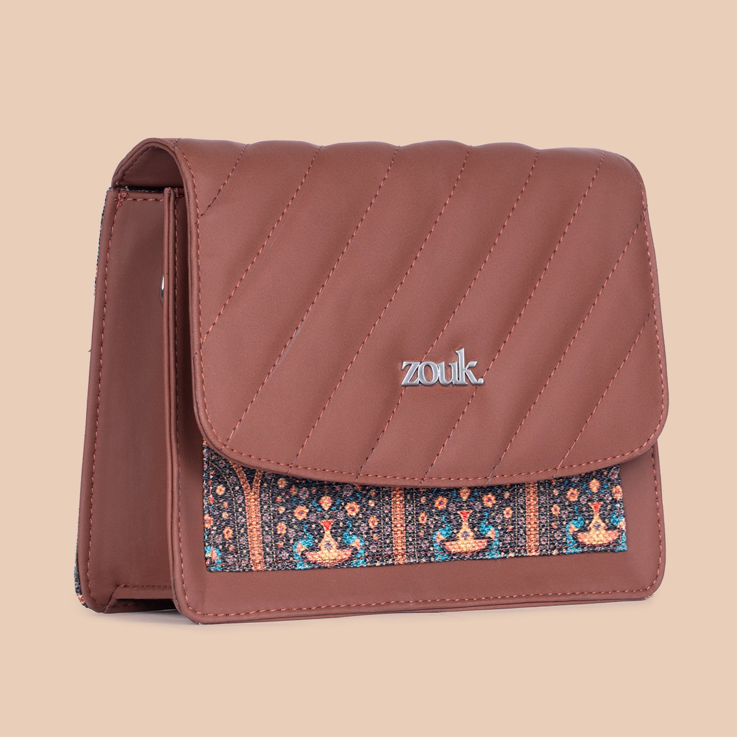 Royal Indian Peacock Motif Beyond Basic Sling Bag