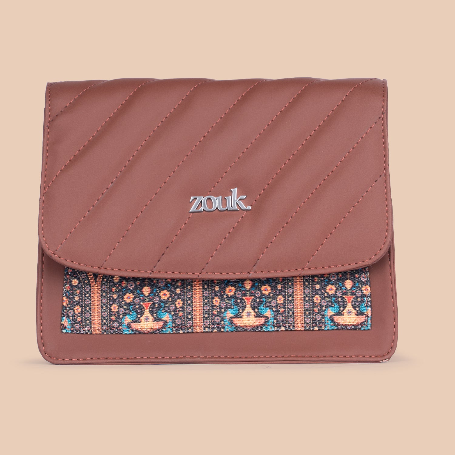 Royal Indian Peacock Motif Beyond Basic Sling Bag