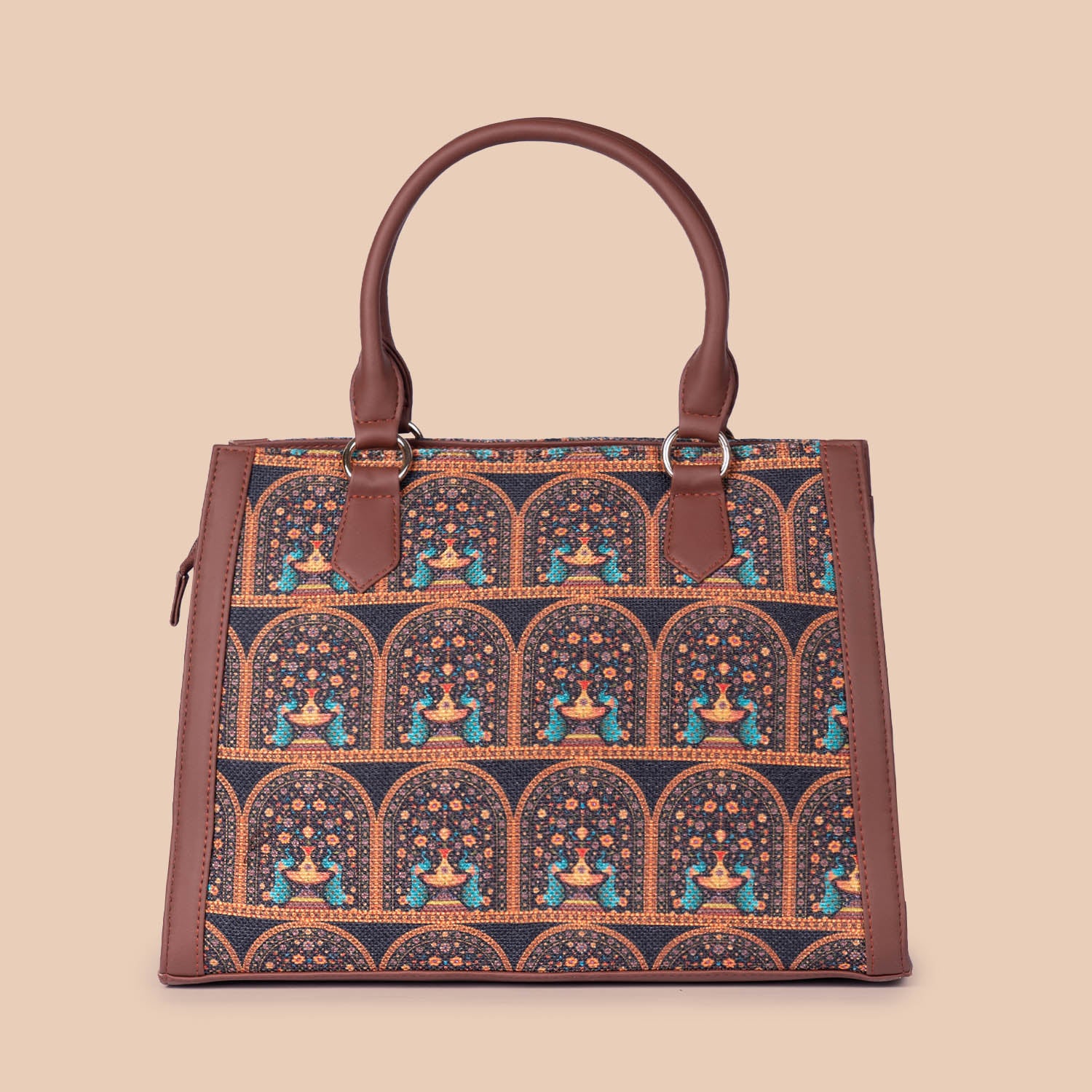 Royal Indian peacock Motif Classic Handbag