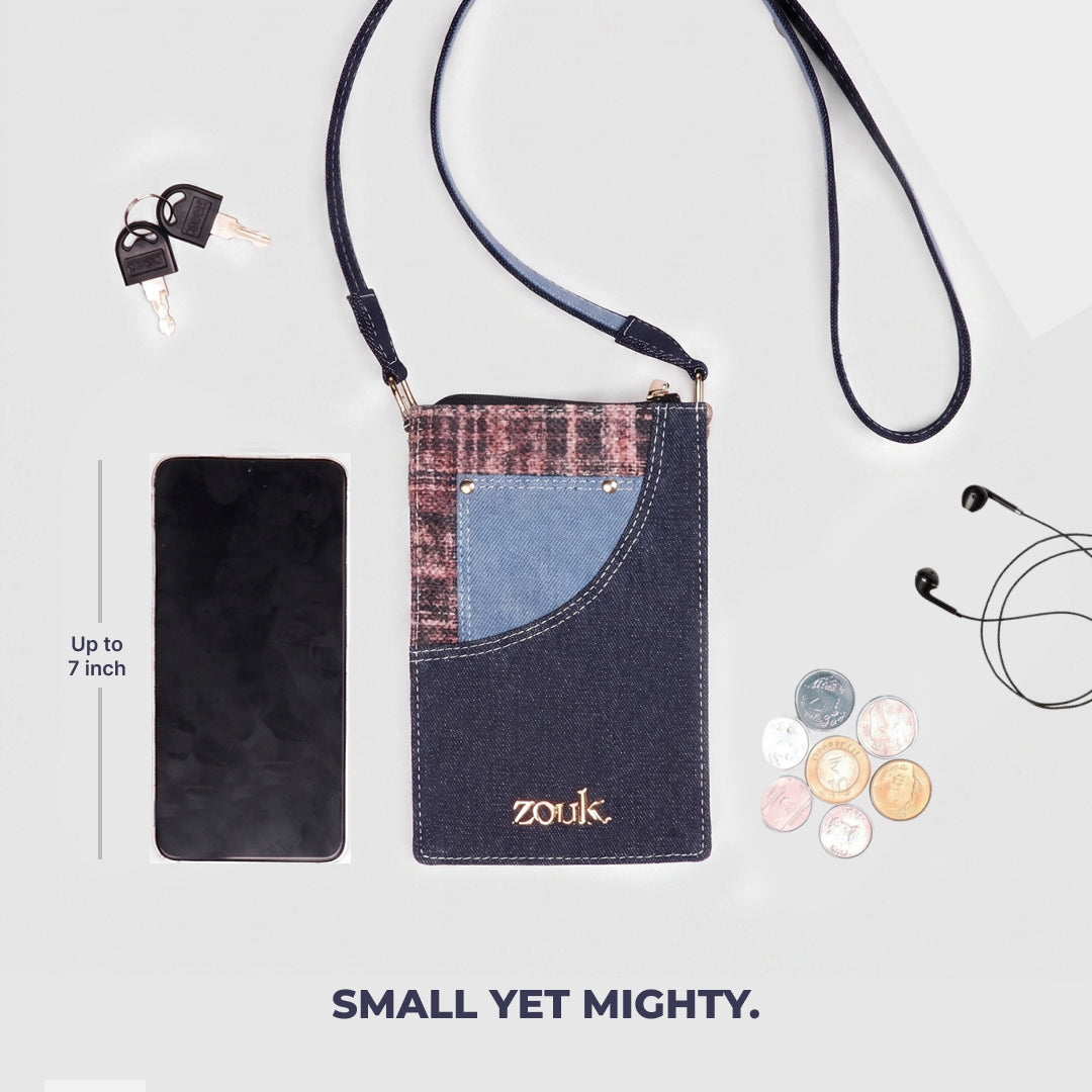 Rumi Phone Sling Cashmere Noir (Pink)