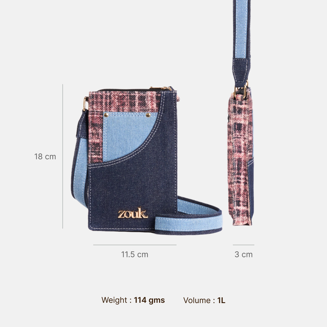 Rumi Phone Sling Cashmere Noir (Pink)