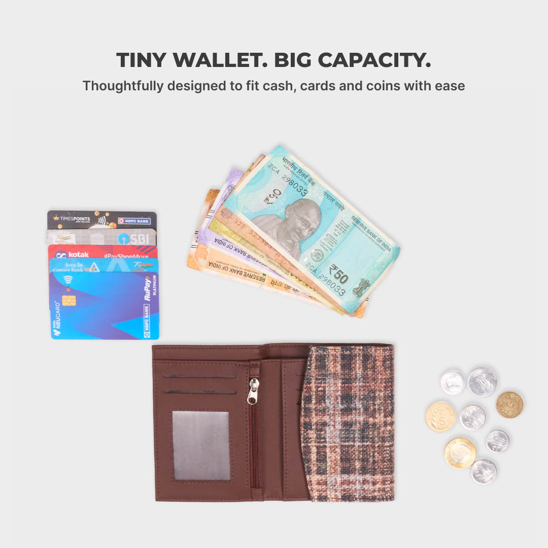 Cashmere Noir (Copper) Sia Bi-Fold Wallet