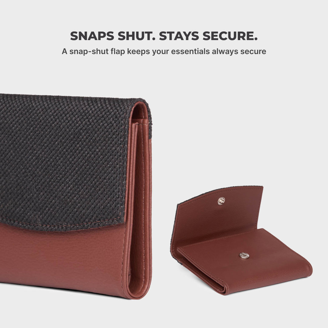 Jet Black Sia Bi-Fold Wallet