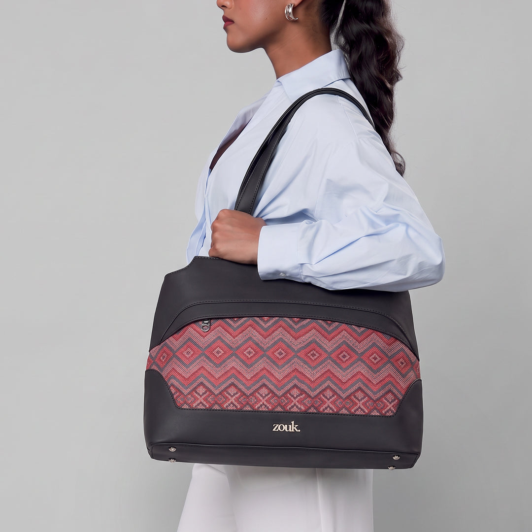 Gwalior Weaves Studio Office Bag (Black)