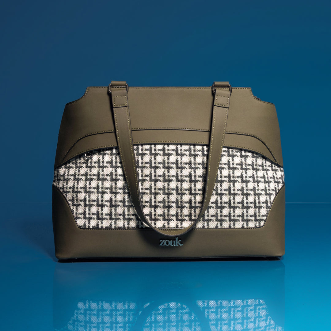 Carter Checks Studio Office Bag (Olive)