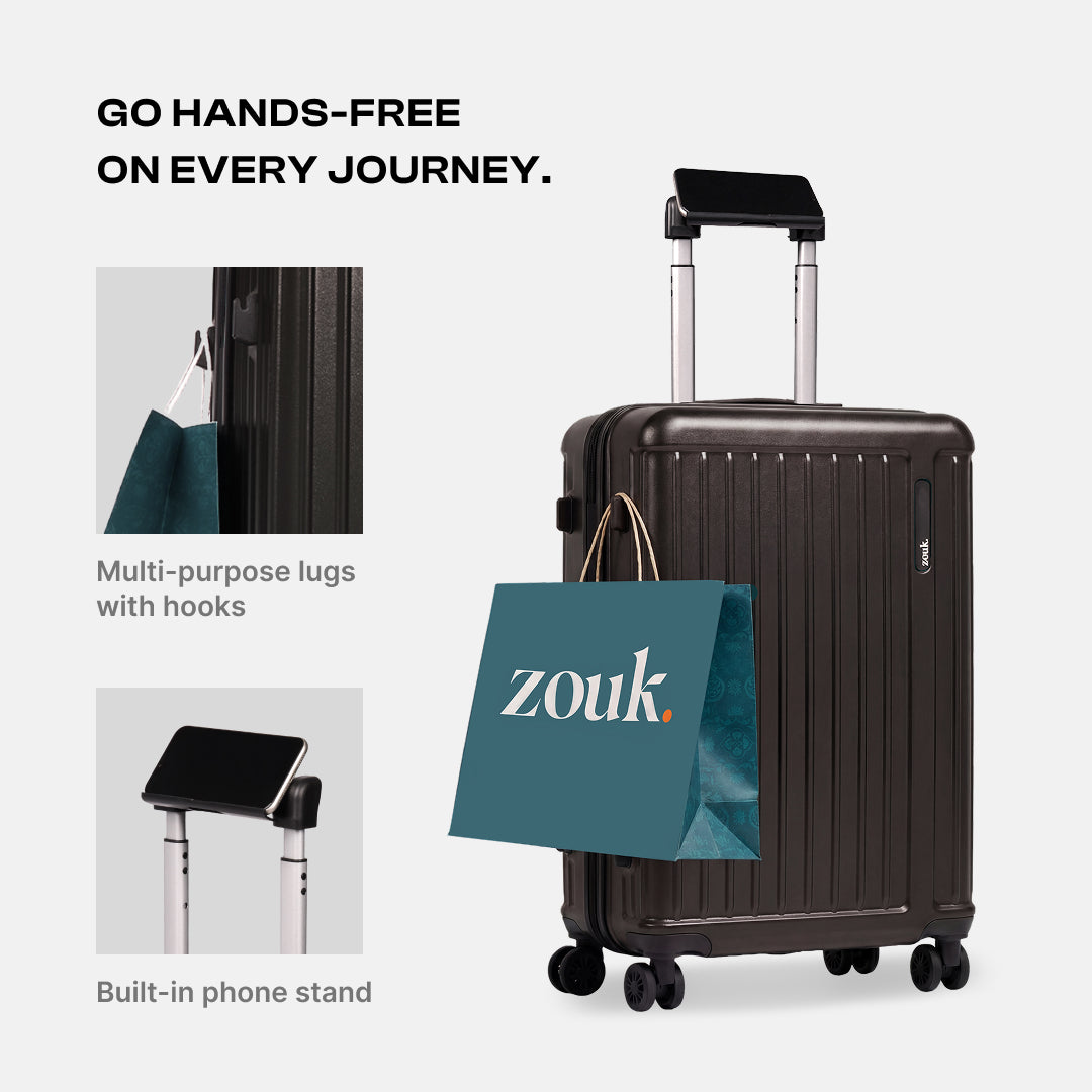 Charcoal Grey Sahana Trolley Bag