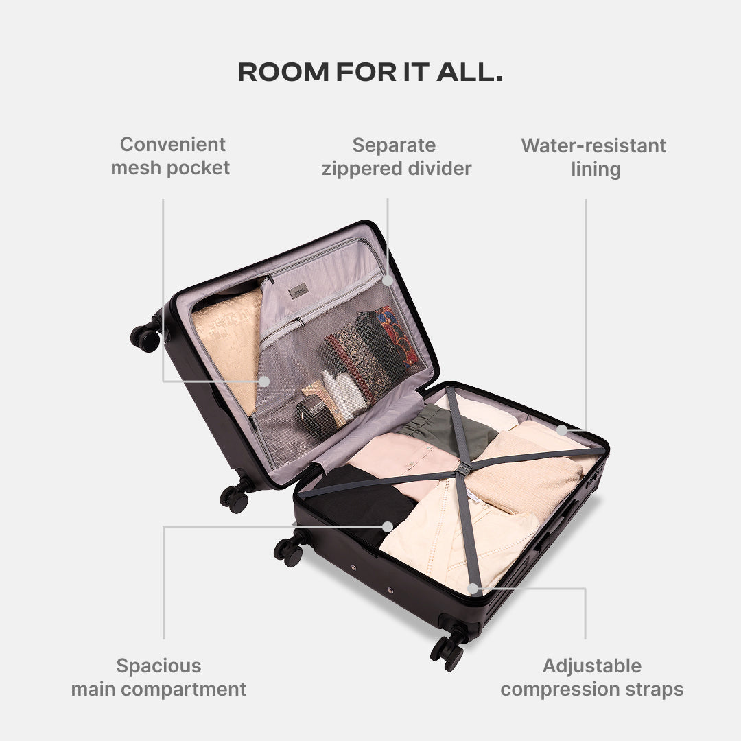 Charcoal Grey Sahana Trolley Bag