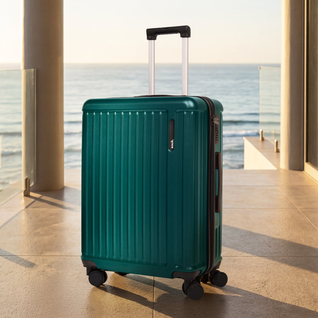 Dark Olive Sahana Trolley Bag - Set of 2 (Cabin + Medium)