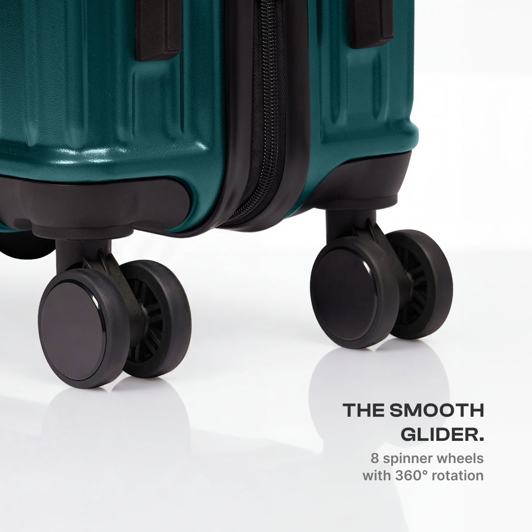 Dark Olive Sahana Trolley Bag - Set of 2 (Cabin + Large)