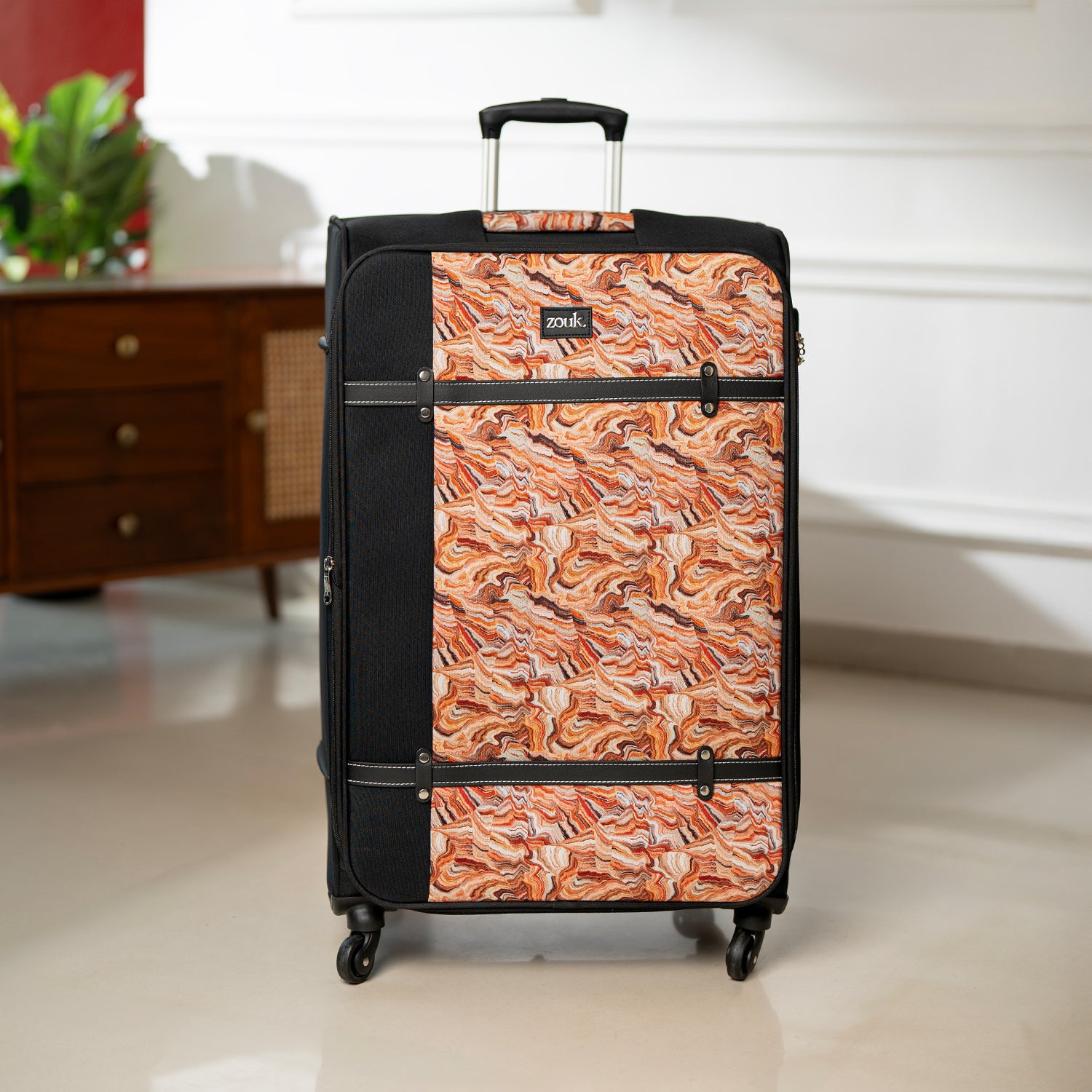 Nicobar Coral Saira Trolley Bag - Black (Large)