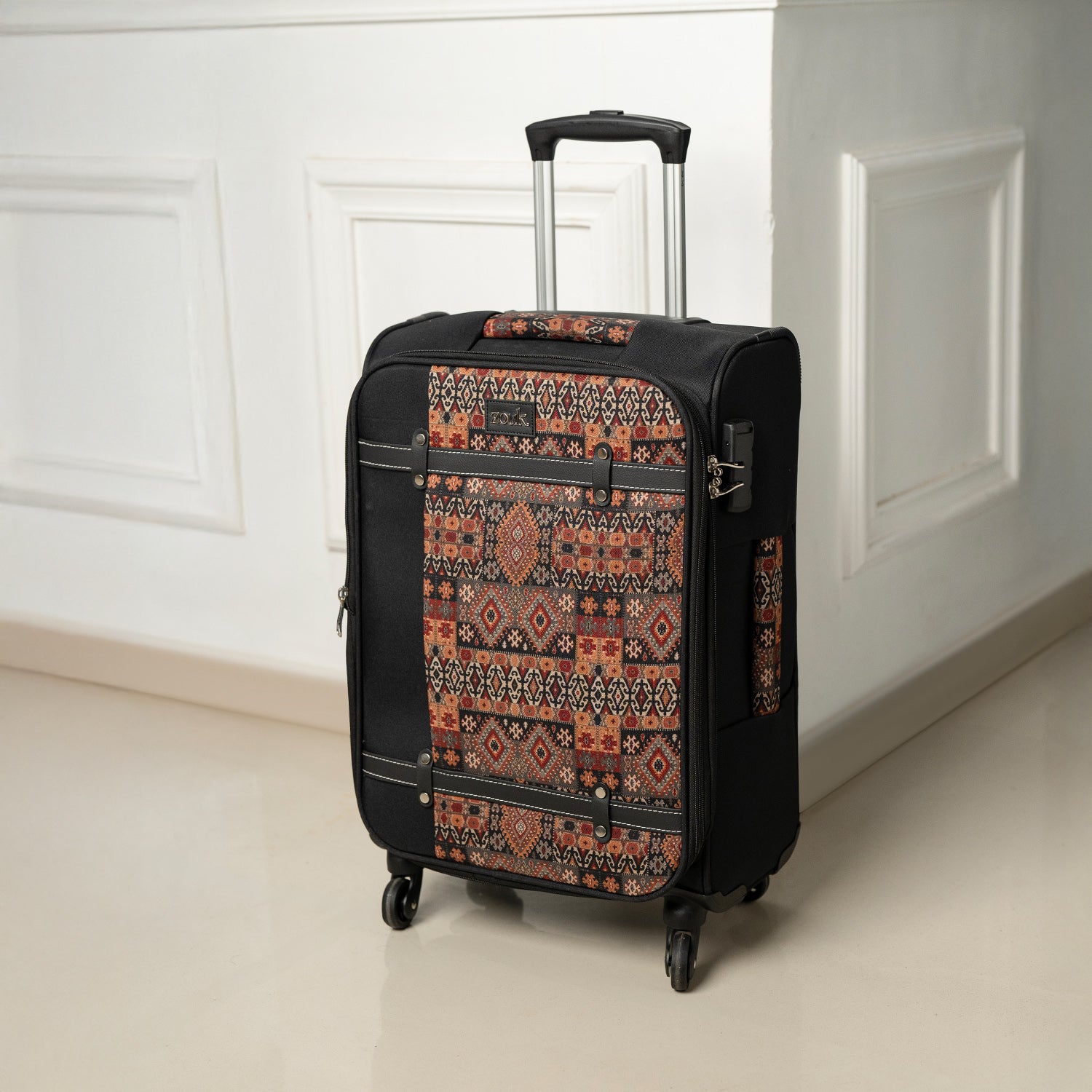 Banaras Elegance Saira Trolley Bag - Black (Cabin)