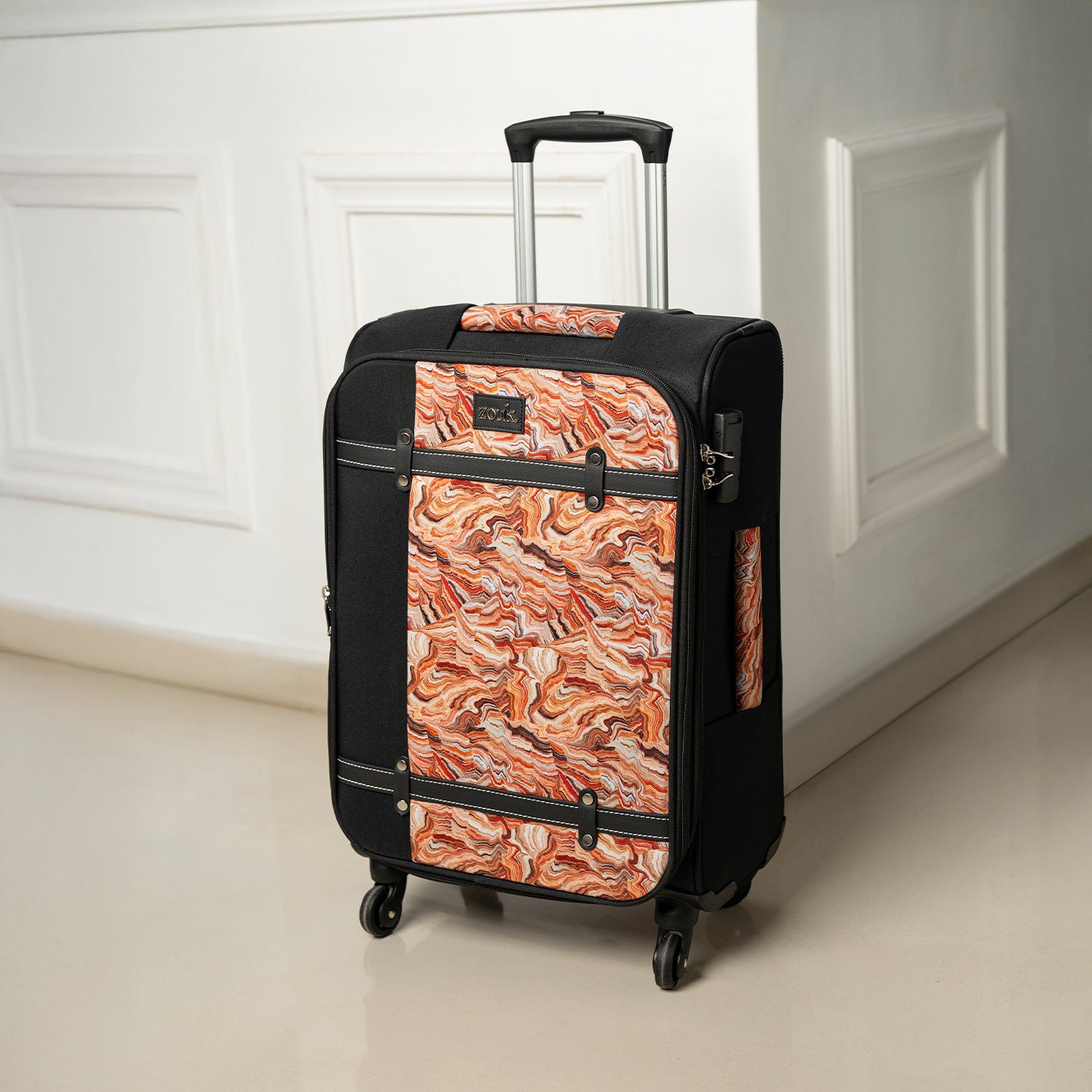 Nicobar Coral Saira Trolley Bag - Black (Cabin)