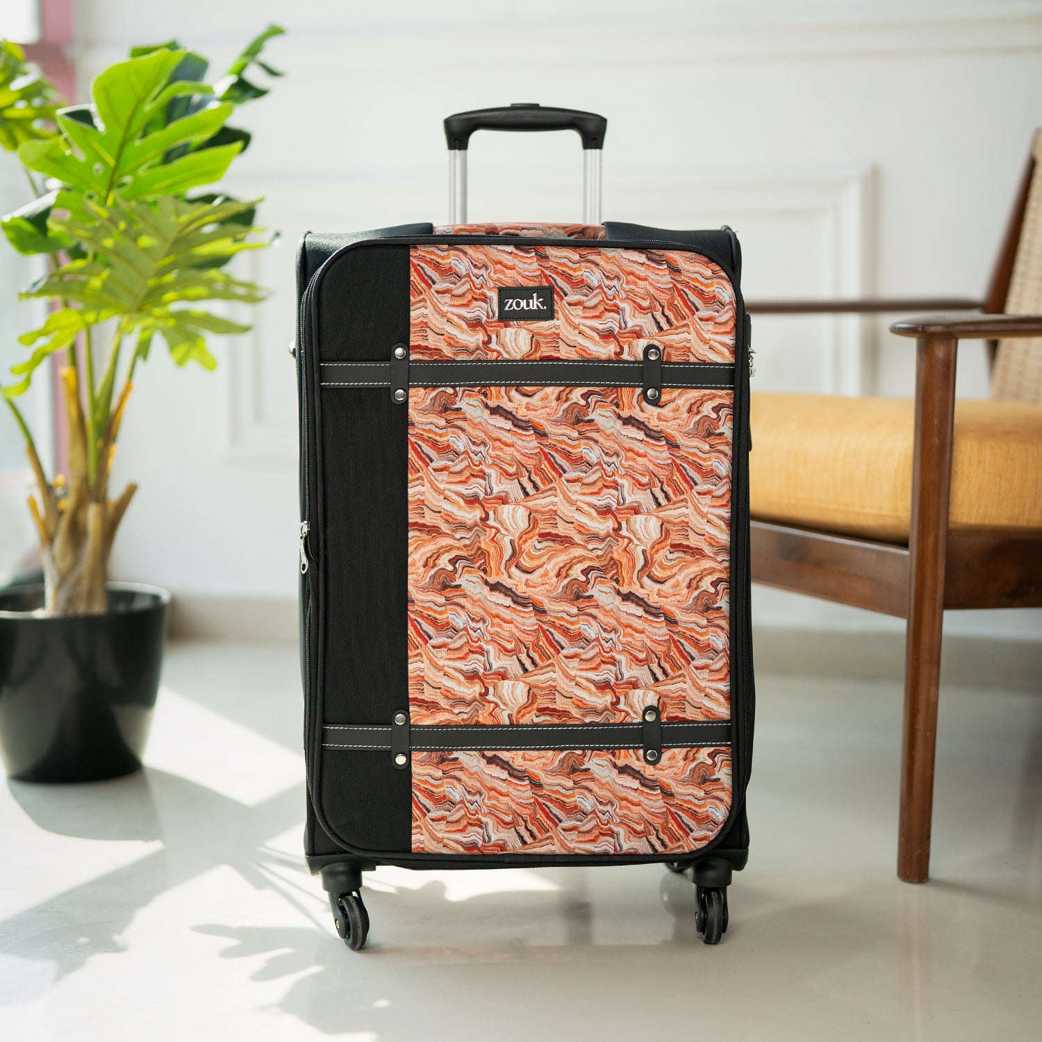 Nicobar Coral Saira Trolley Bag - Black (Medium)