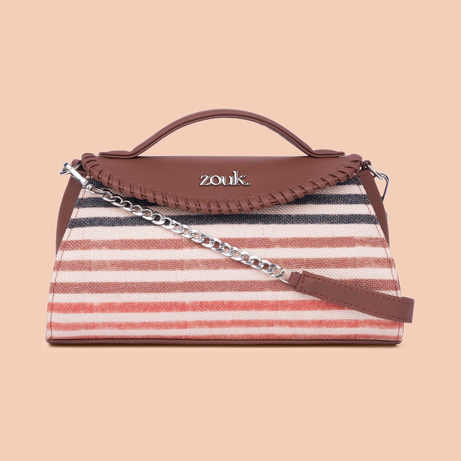 ZIP-Saisha Sling Bag - Qutub Stripes